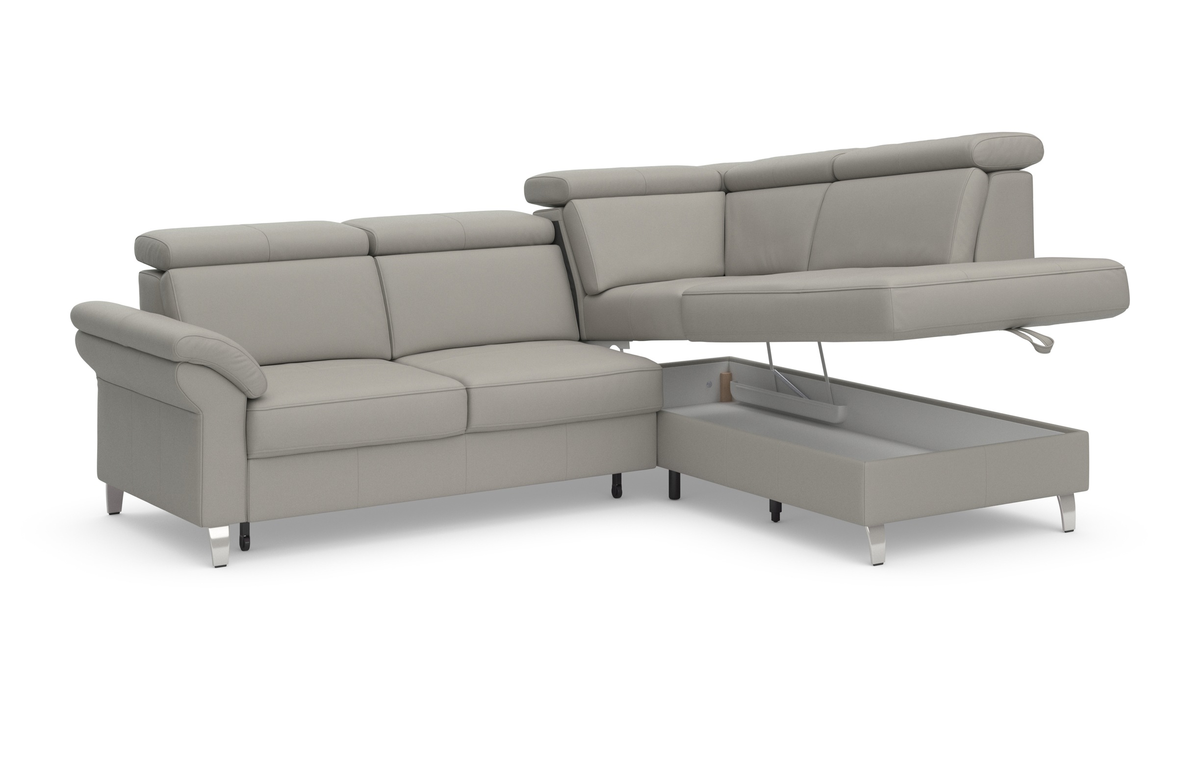 sit&more Ecksofa, inklusive Kopfteilverstellung, wahlweise mit Bettfunktion und Bettkasten