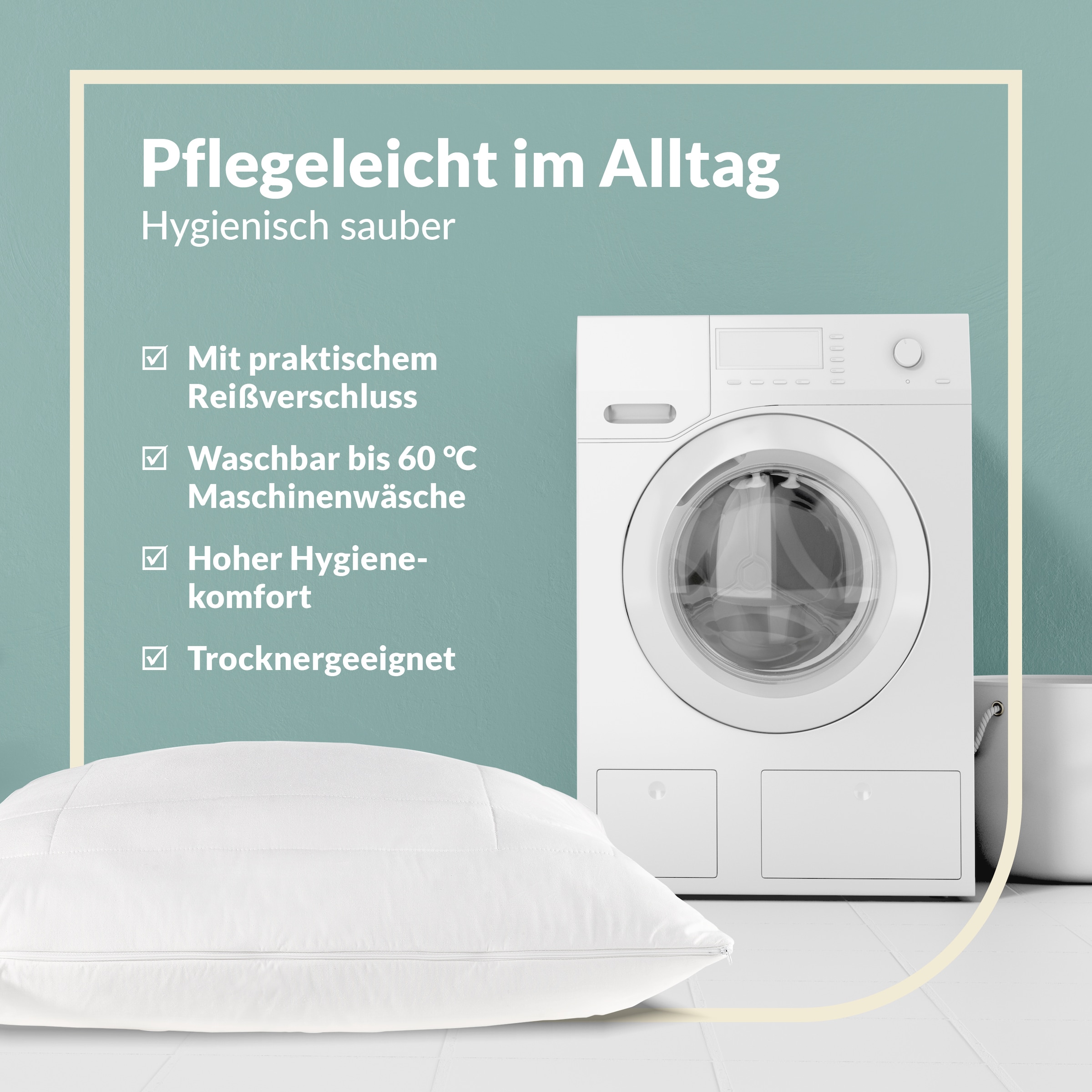 fan Kopfkissen »African Cotton, 40x80 & 80x80 cm« Füllung: 60% Polyester / 40% Lyocell (Tencel) 1 Stk. tlg. Kopfkissen mit hochwertigem Baumwollbezug (KBA), Made in Germany