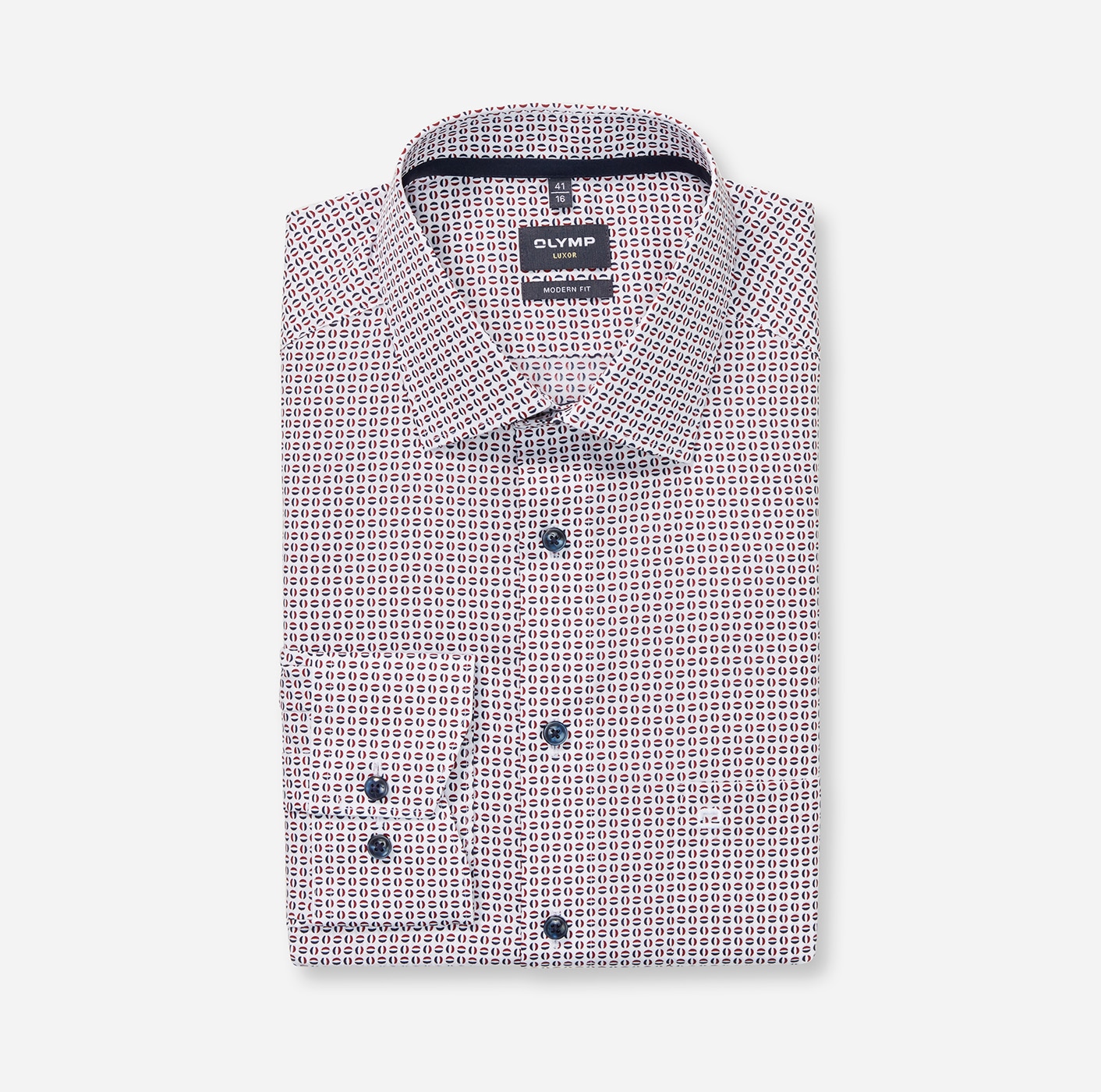 OLYMP Langarmhemd »Luxor modern fit« New-Kentkragen, Businesshemd