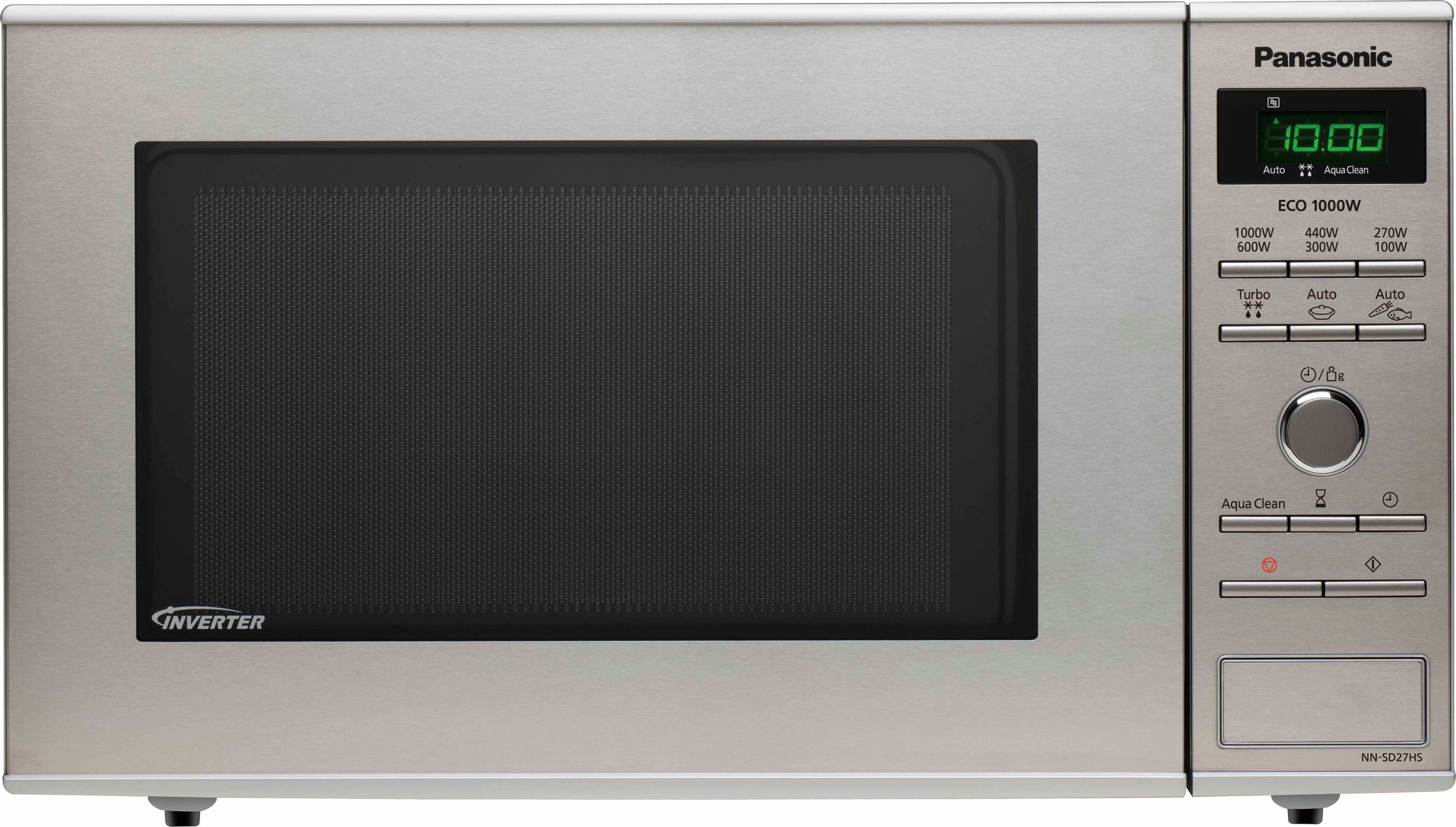 PANASONIC Mikrowelle »NN-GD37HSGTG« Grill 1000 W edelstahlfarben/silberfarben