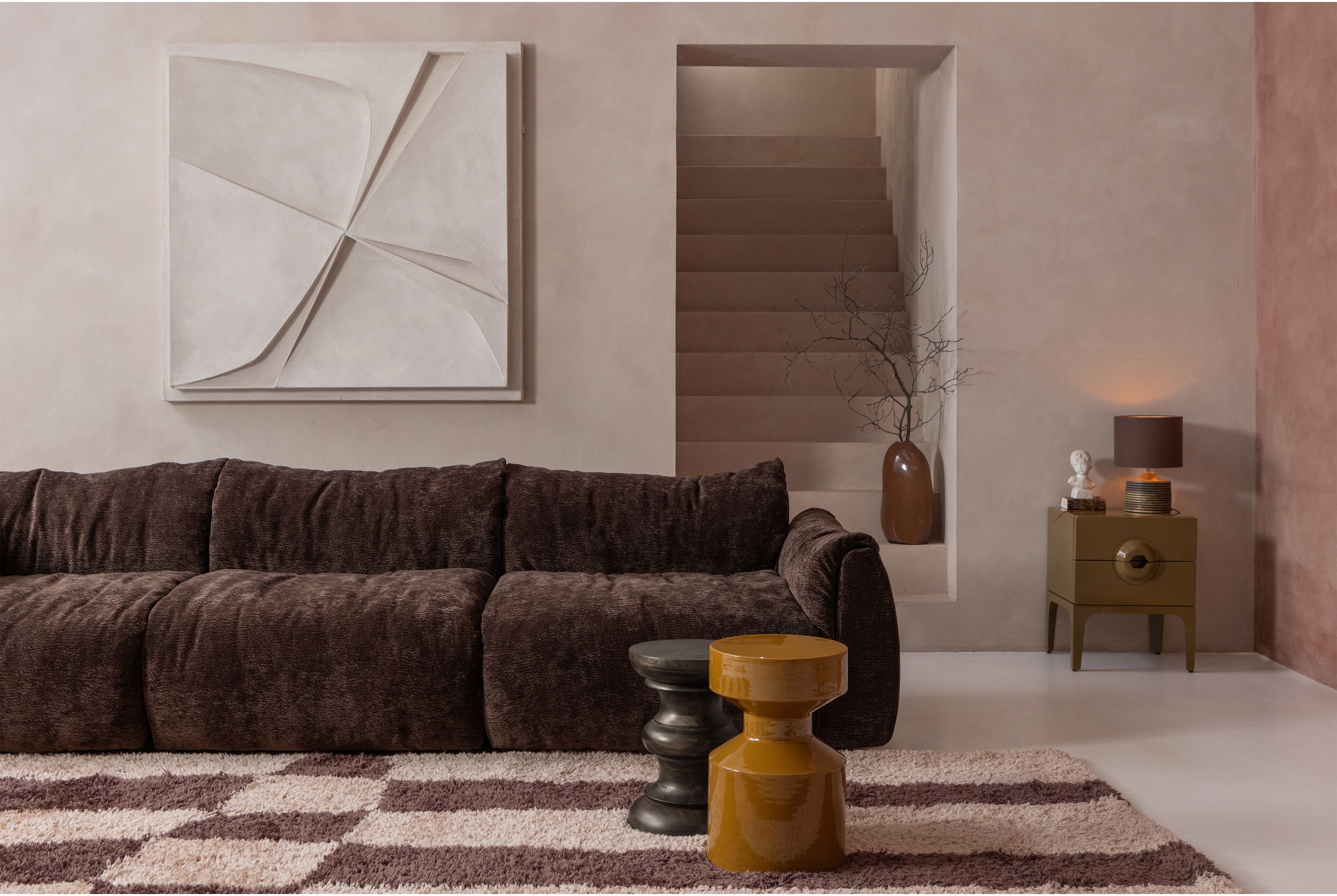 WOOOD Nachtkonsole »WOOOD Merge Kommode/Nachttisch 2 Schubladen«