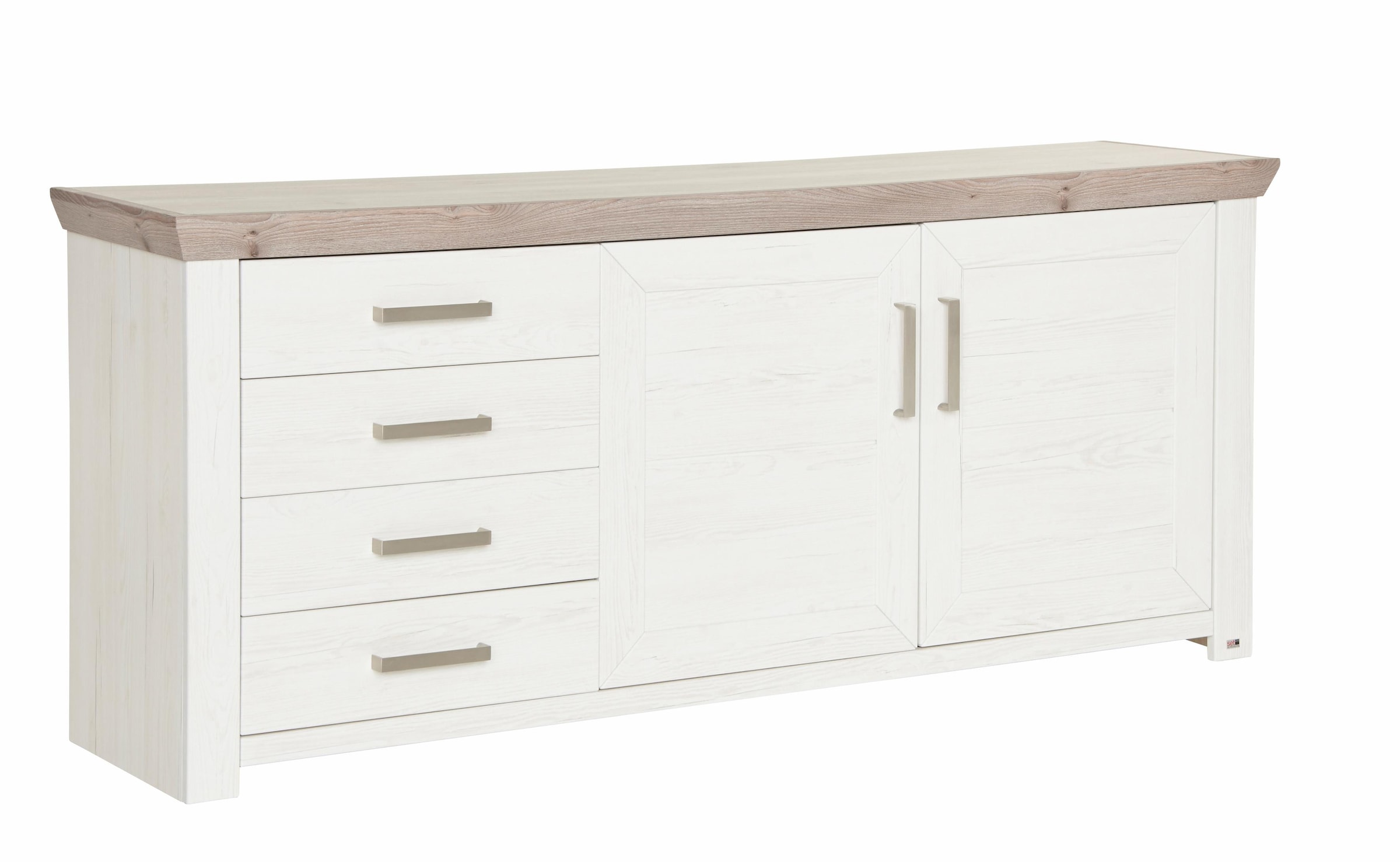set one by Musterring Sideboard »York«, Typ 51, mit viel Stauraum, Bügelgriff silber, B 184 x H 79 cm