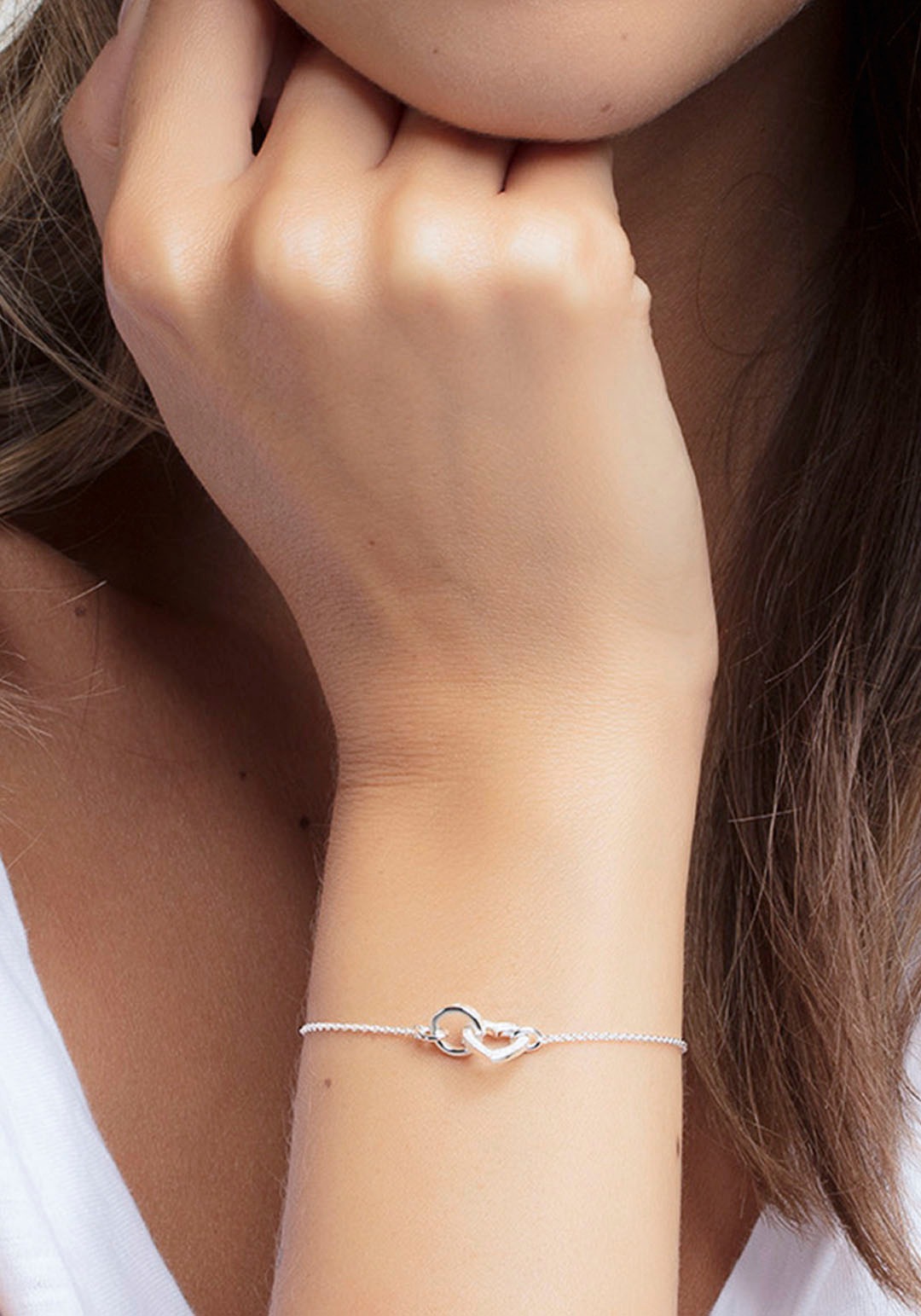THOMAS SABO Armband »TOGETHER Herz Klein, A1648-051-14-L19V«, mit Zirkonia (synth.)