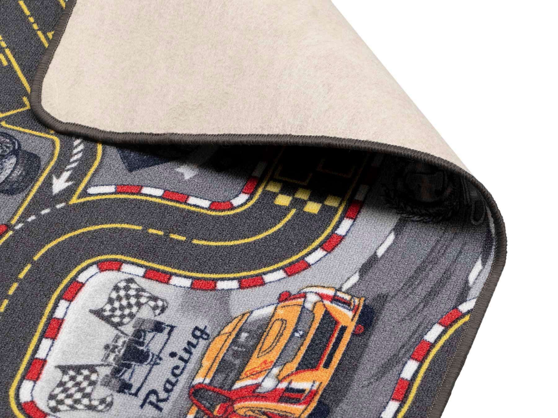 Primaflor-Ideen in Textil Kinderteppich »Spielteppich CARS«, rechteckig, 6,5 mm Höhe, Kurzflor, Straßen-Spiel-Teppich, Motiv Autos, Kinderzimmer