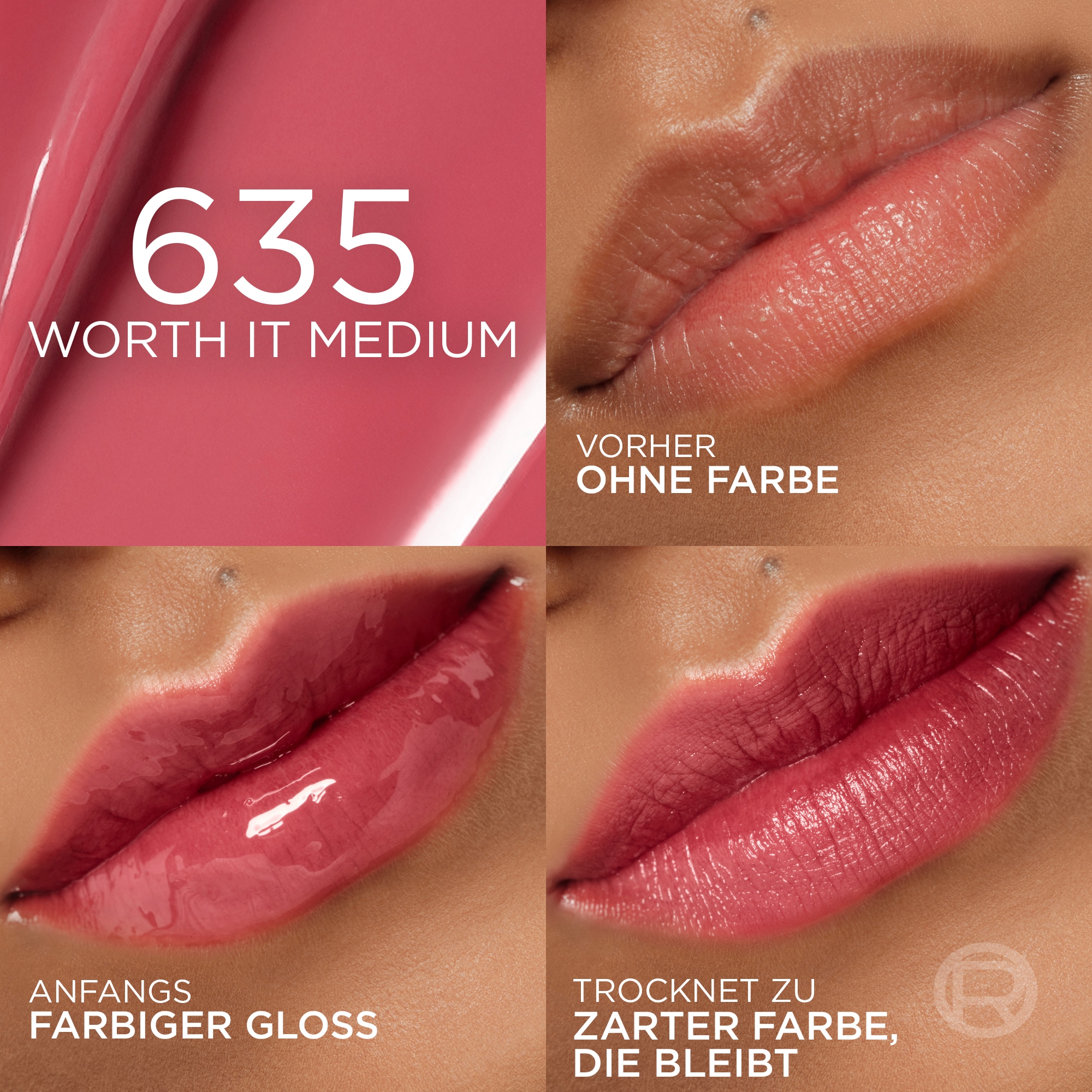 L'ORÉAL PARIS Lippenstift »PARADISE HYALURON TINT LIP STAIN SERUM« mit flüssiger Textur, feuchtigkeitsspendende Formel