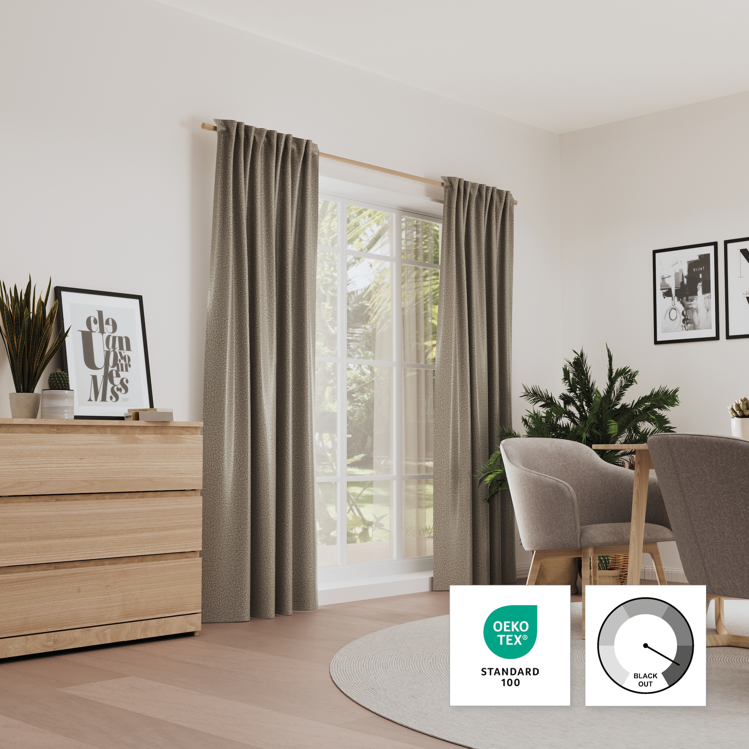 Neutex for you! Vorhang »LUXURY« Multifunktionsband 1 Stk. tlg. Samtoptik mit edlem Glanz