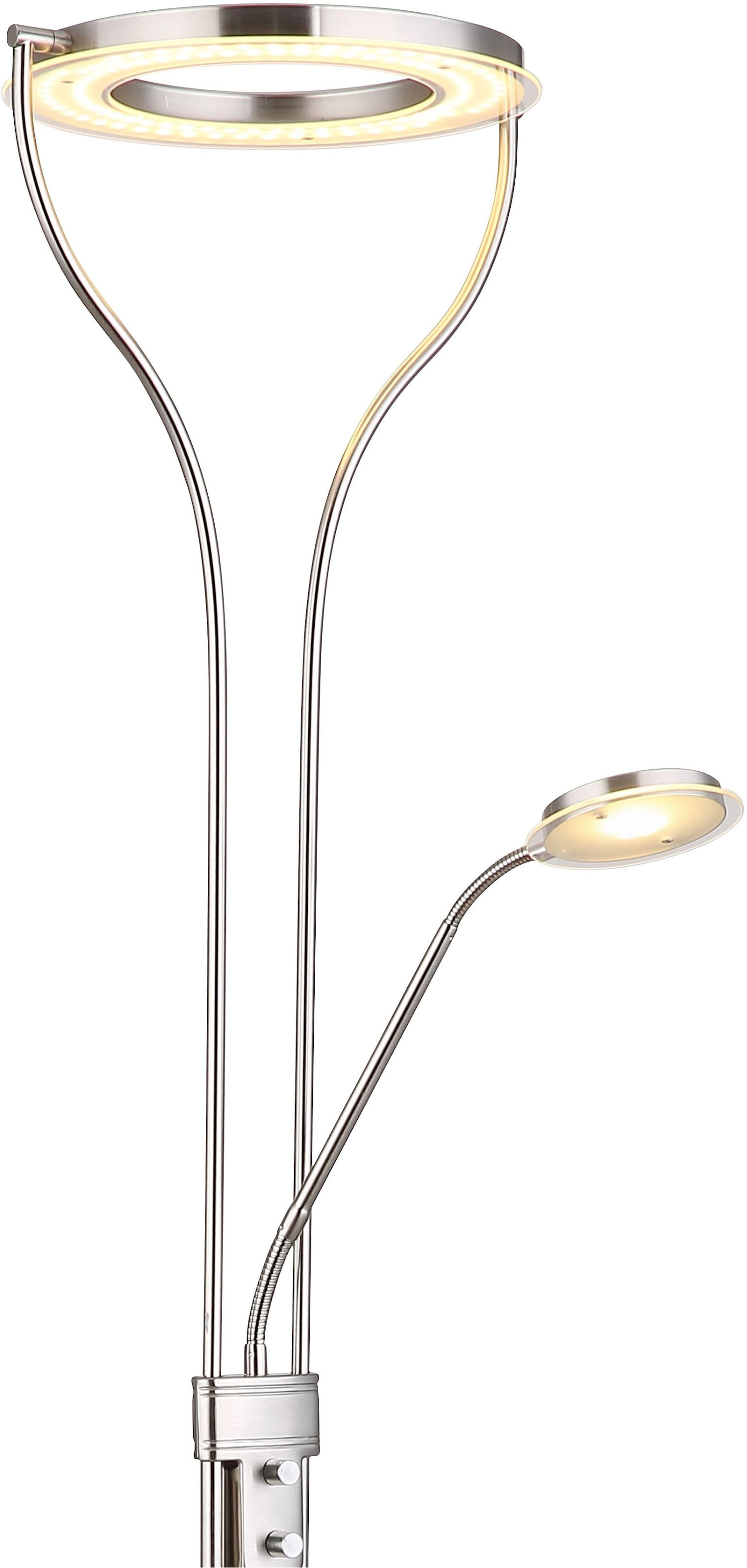 GLOBO LIGHTING LED Deckenfluter »EBRO«, Leuchtmittel LED-Modul | LED fest integriert, Stehleuchte, Flexo, Wohnzimmer, Schlafzimmer, 3000 Kelvin