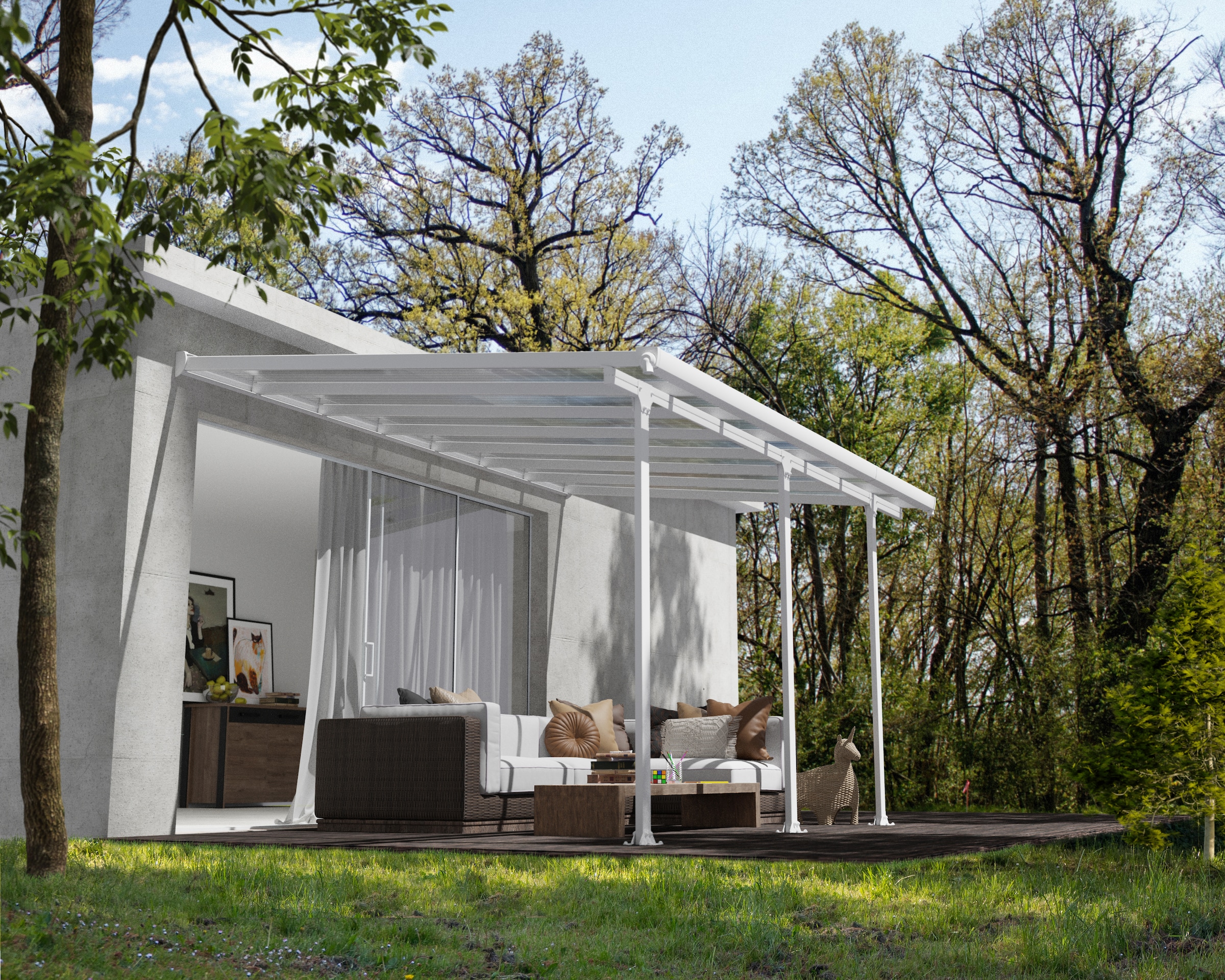 Palram - Canopia Terrassendach »Feria Alu Terrassenüberdachung«, einfache DIY Montage