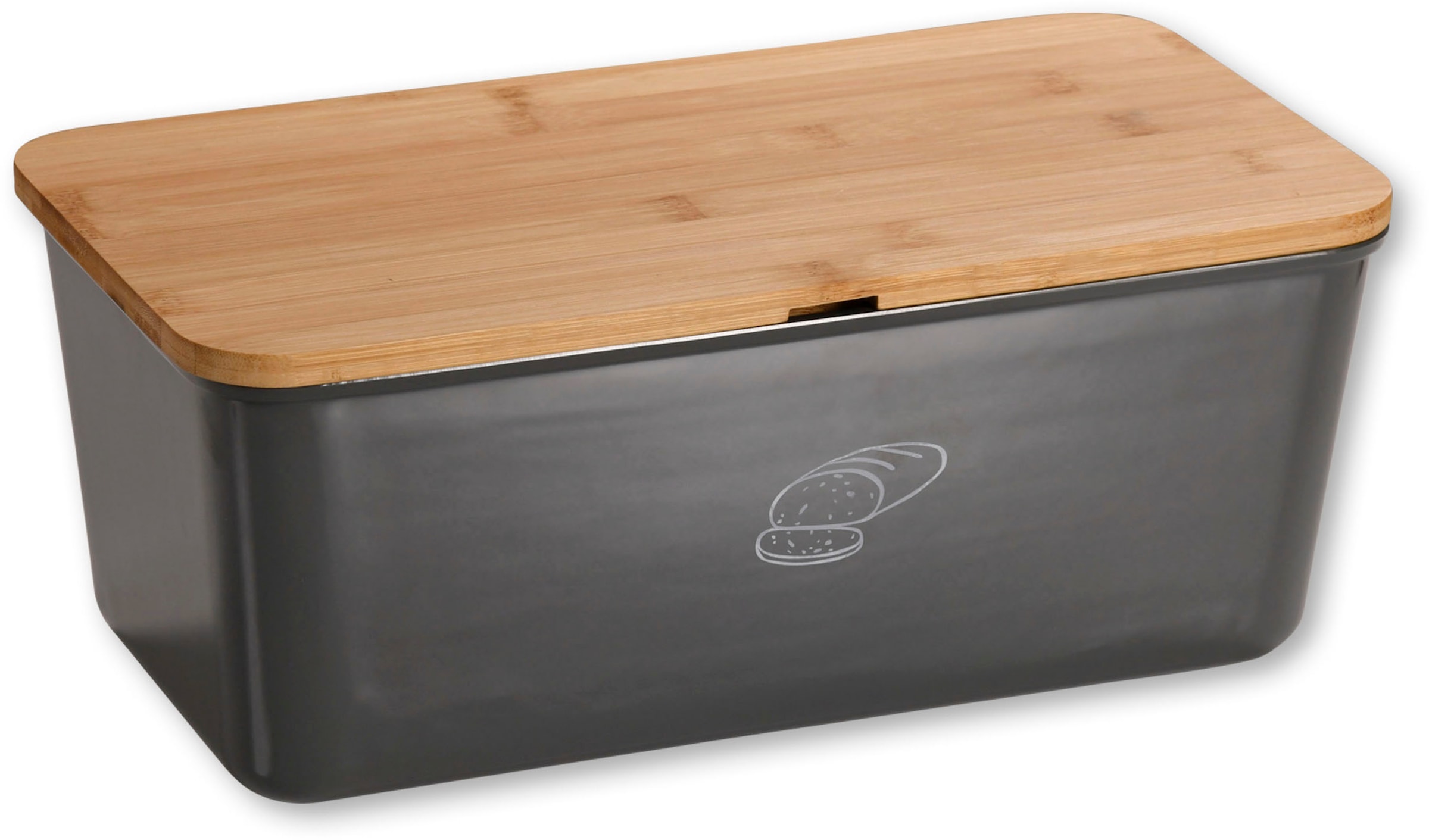 KESPER® Brotkasten »Brotbox mit Bambusdeckel« 2 Stk. tlg. mit abnehmbaren D günstig online kaufen