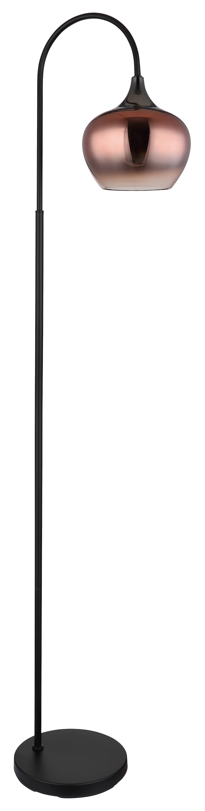 GLOBO LIGHTING Stehlampe »MAXY«, Leuchtmittel E27 | ohne Leuchtmittel, Stehleuchte/Glas kupferfarben/Glas verlaufen/Wohnzimmer/Schlafzimmer