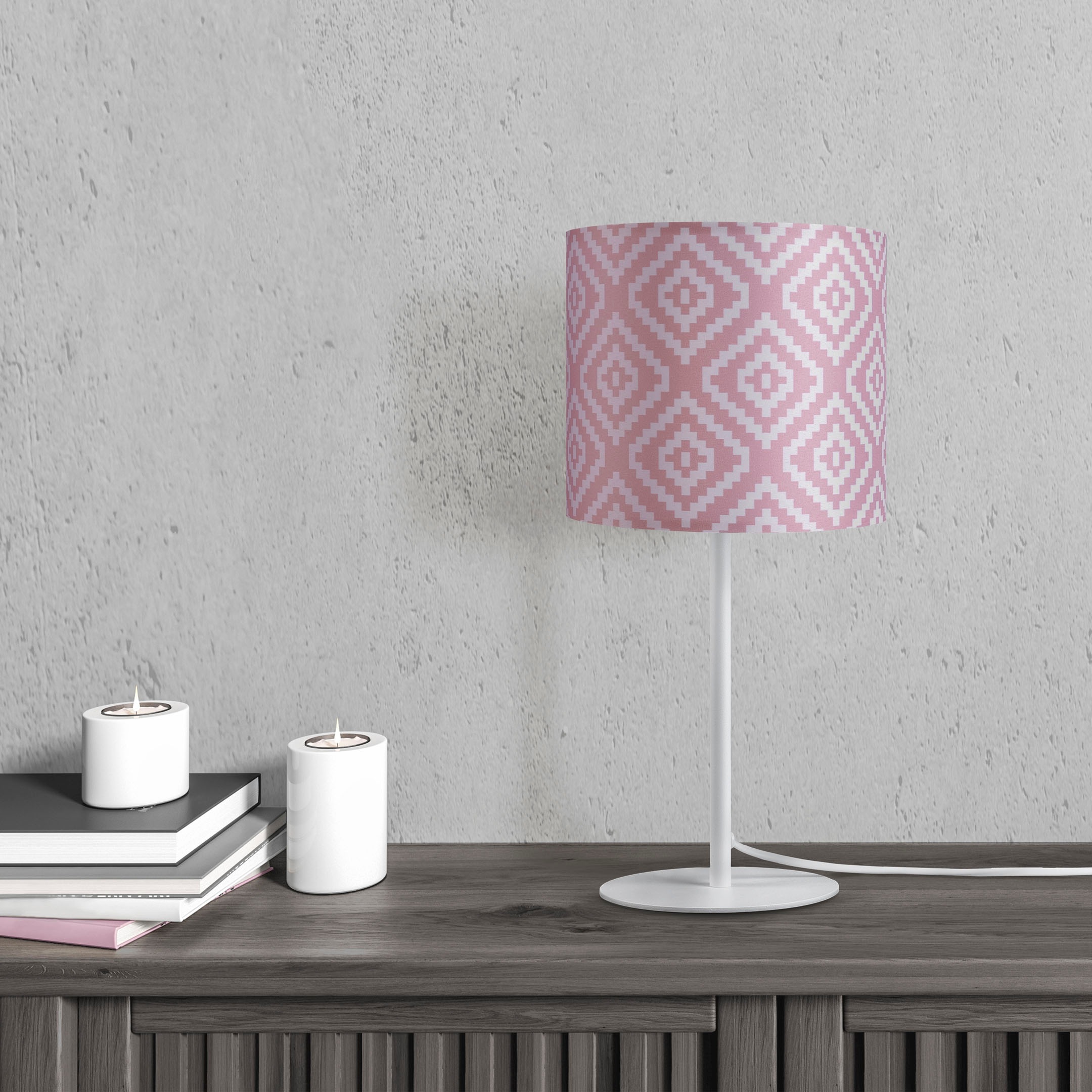 Paco Home Tischleuchte »Luca Stella«, Leuchtmittel E14 | ohne Leuchtmittel, Stoff Nachtlicht Vintage Retro Mit Stecker Modern Nacht