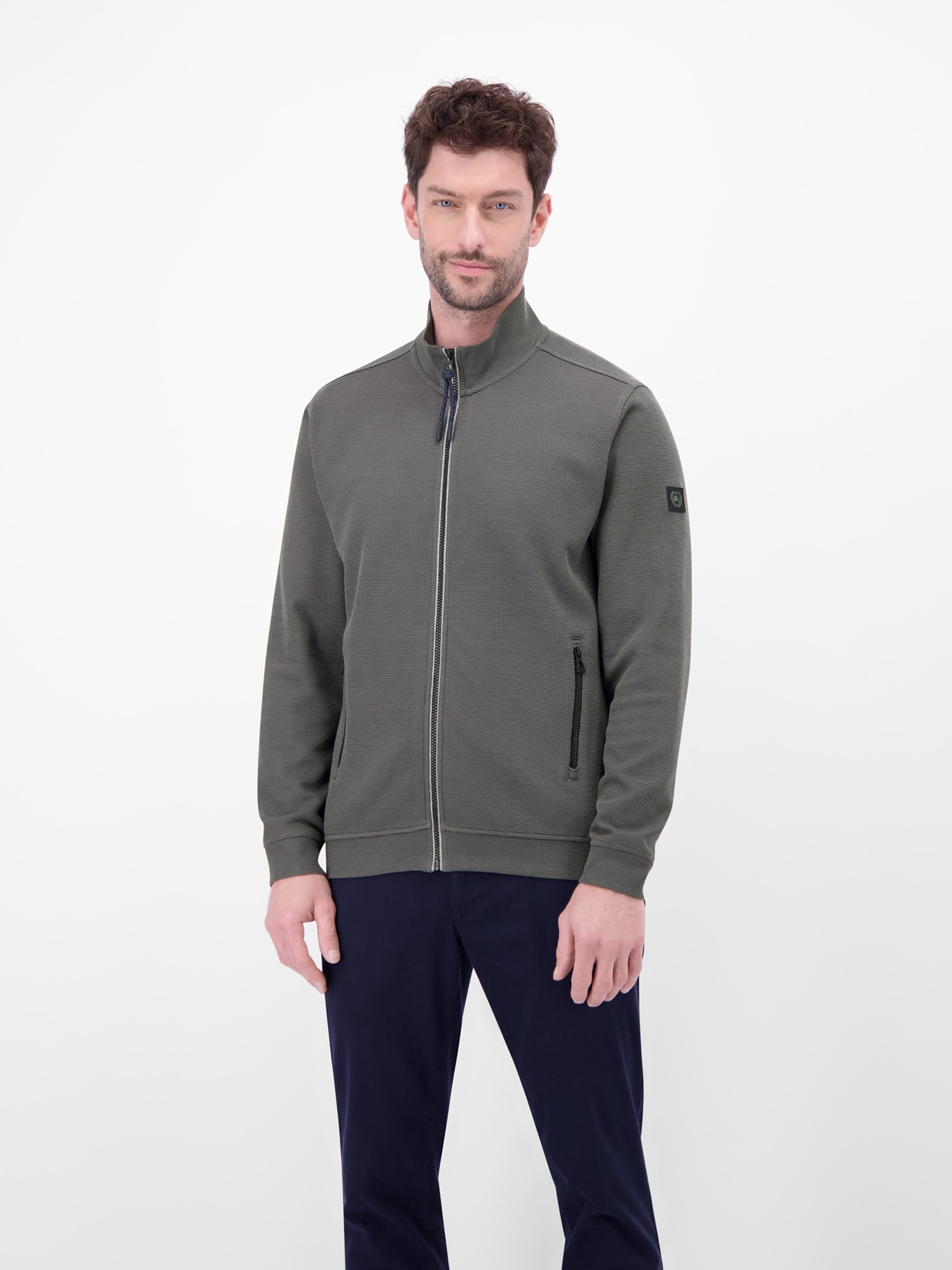 LERROS Sweatjacke »LERROS Sweatjacke aus Baumwollmischgewebe«