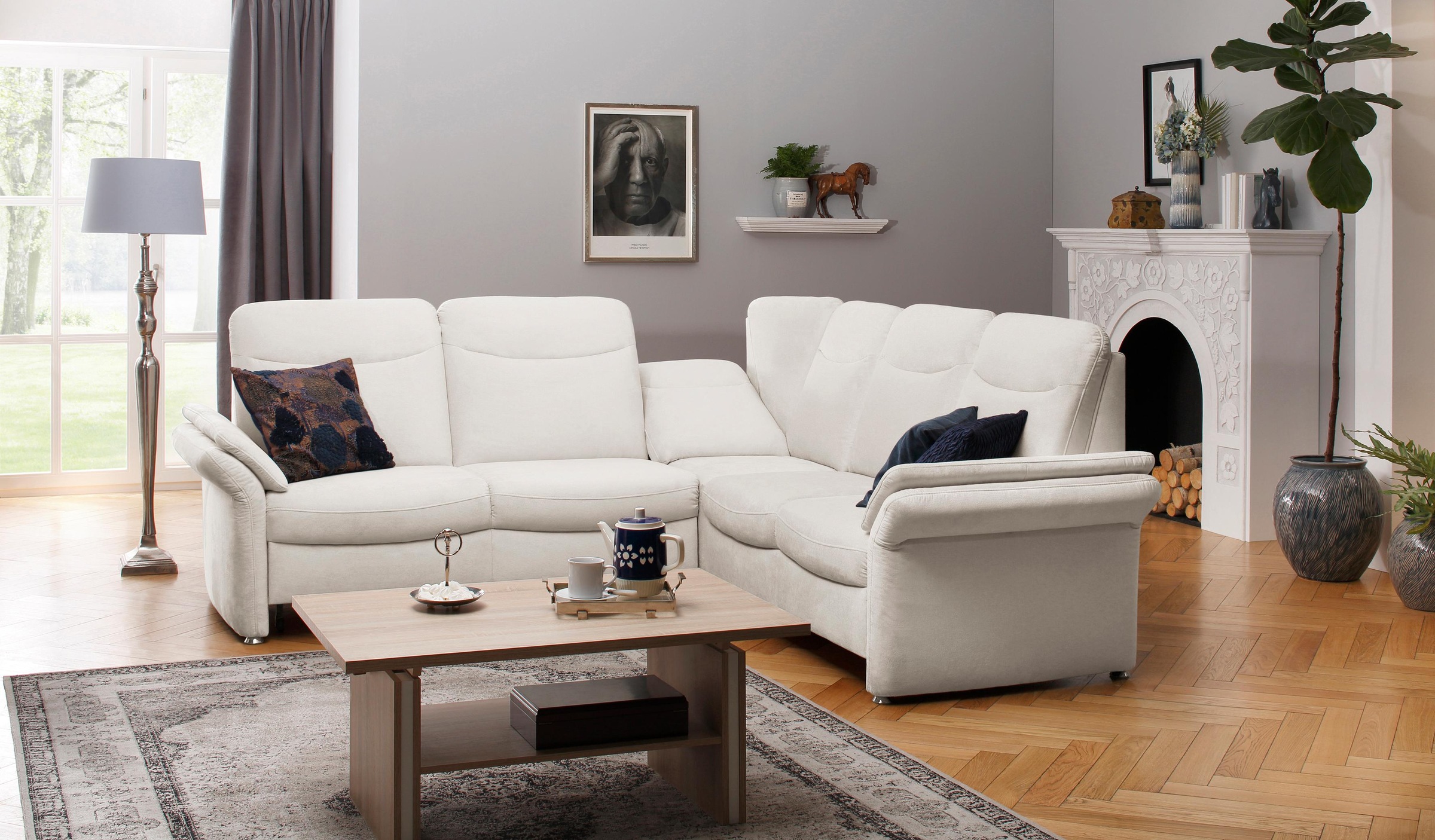 Home affaire Ecksofa »Tahoma L-Form«, mit Armlehnfunktion, wahlweise Bettfu günstig online kaufen