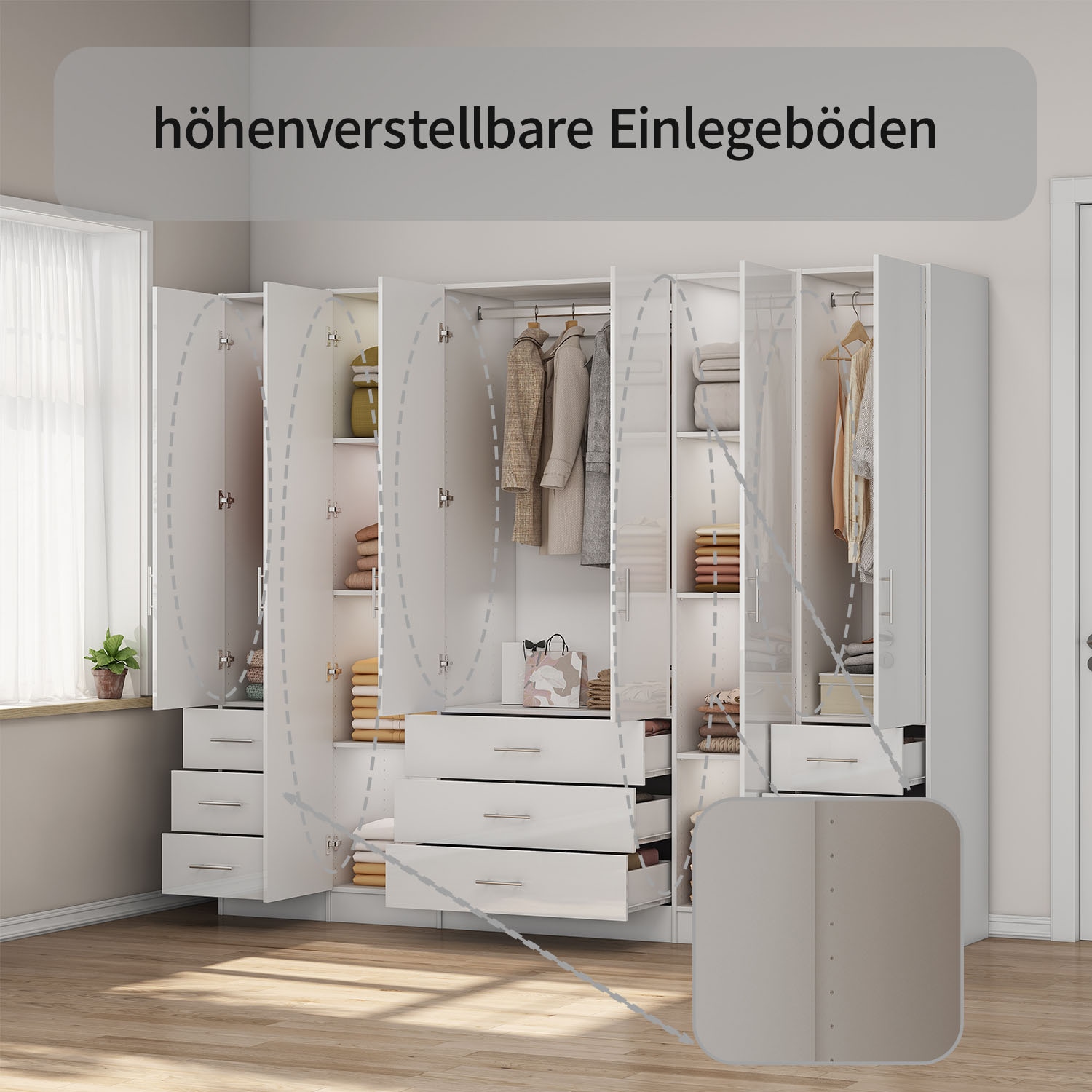 OTTO home Kleiderschrank »Trento Schlafzimmerschrank Garderobe Hochglanz Bestseller«