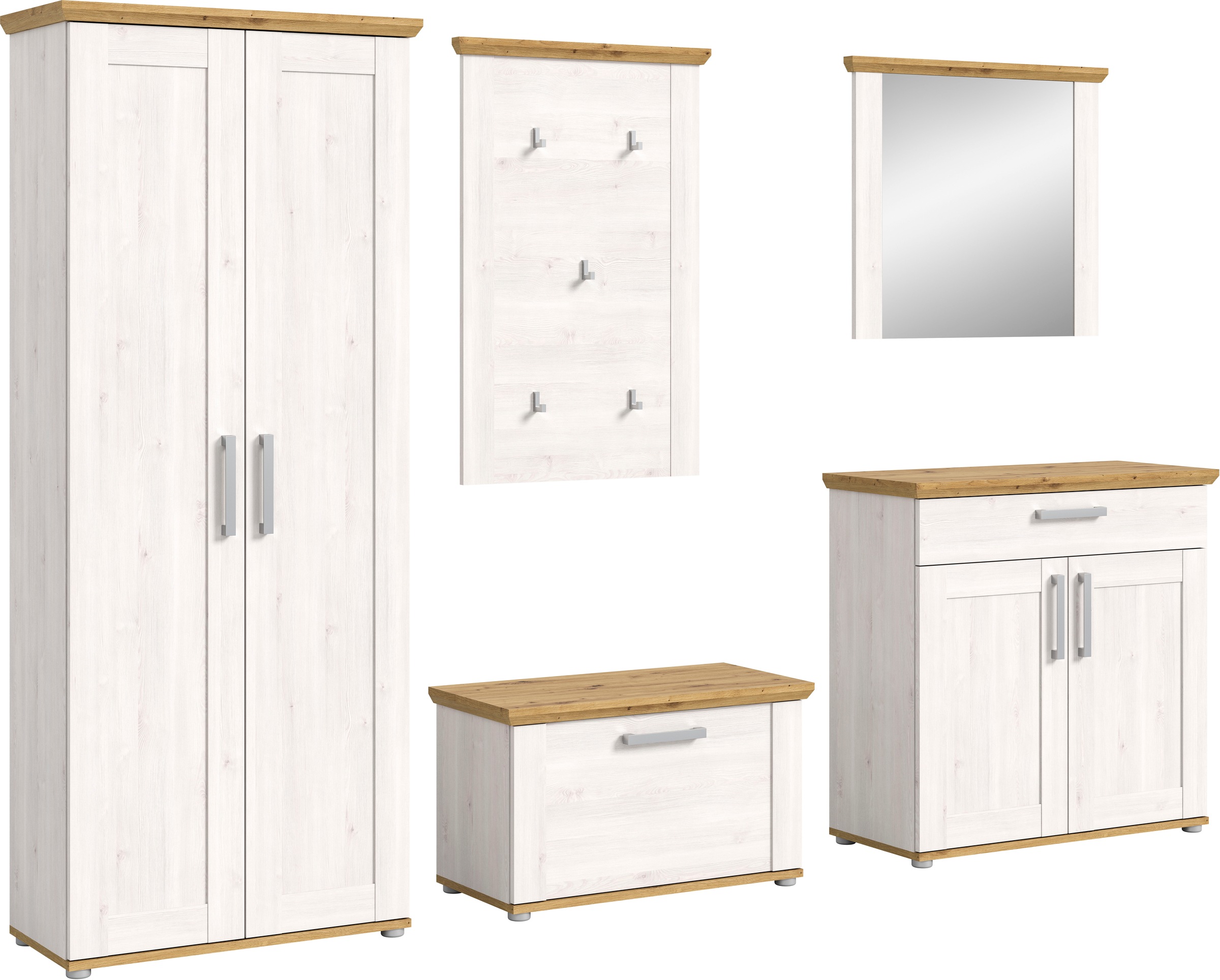 Home affaire Garderoben-Set »COSENZA, TOPSELLER!, Breite ca. 285 cm, 5-teil günstig online kaufen