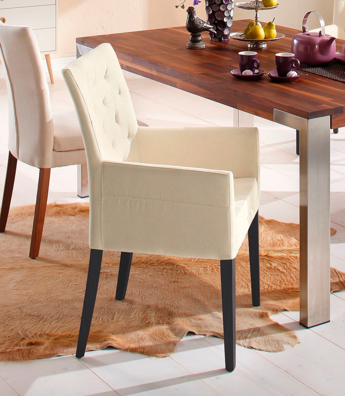 Home affaire Armlehnstuhl »Colorado« () 1 Stk.Beine aus massiver Buche, wen günstig online kaufen