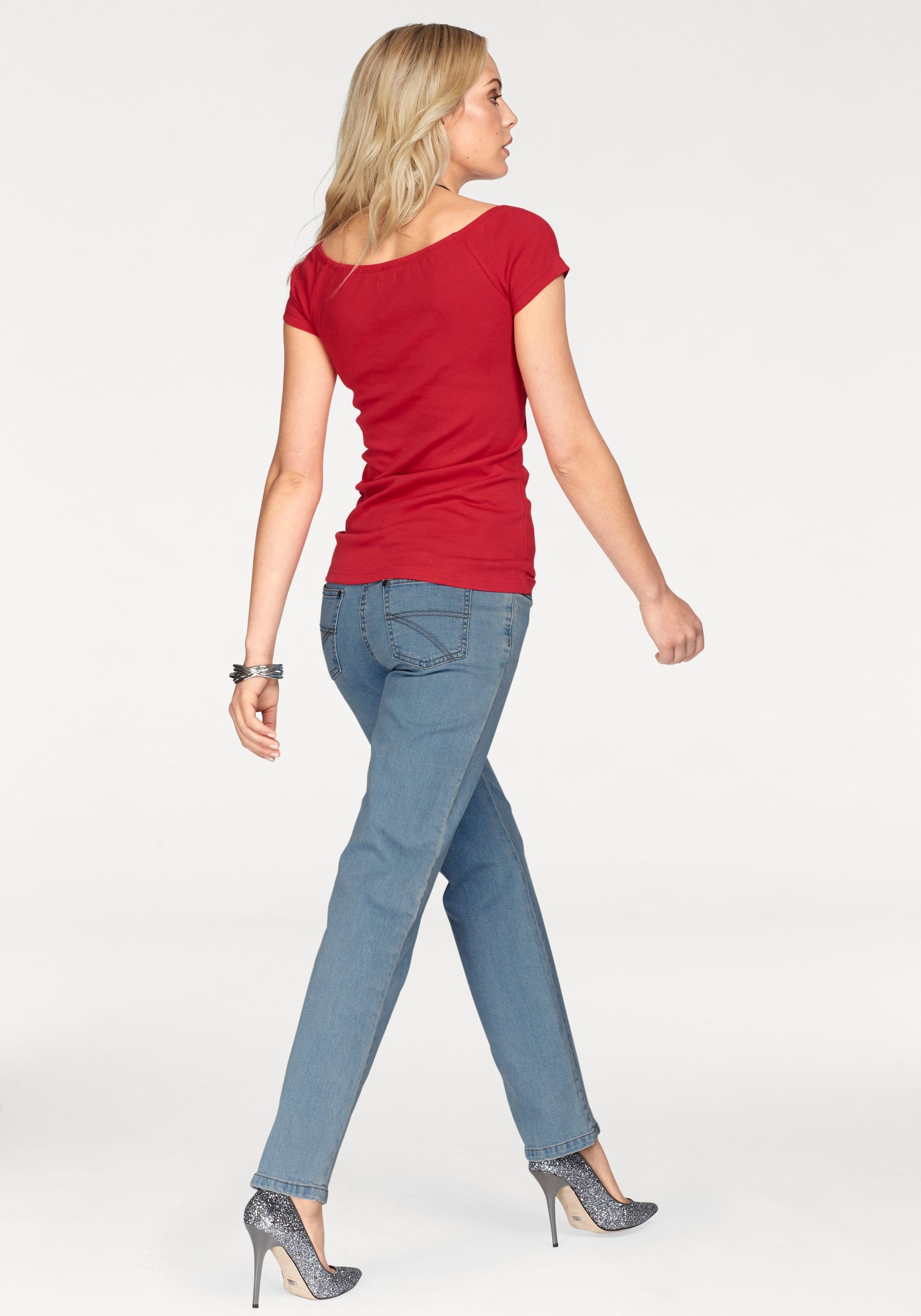 Arizona Gerade Jeans »Annett«, bequeme Passform, 5-Pocket-Style, hohe Taille