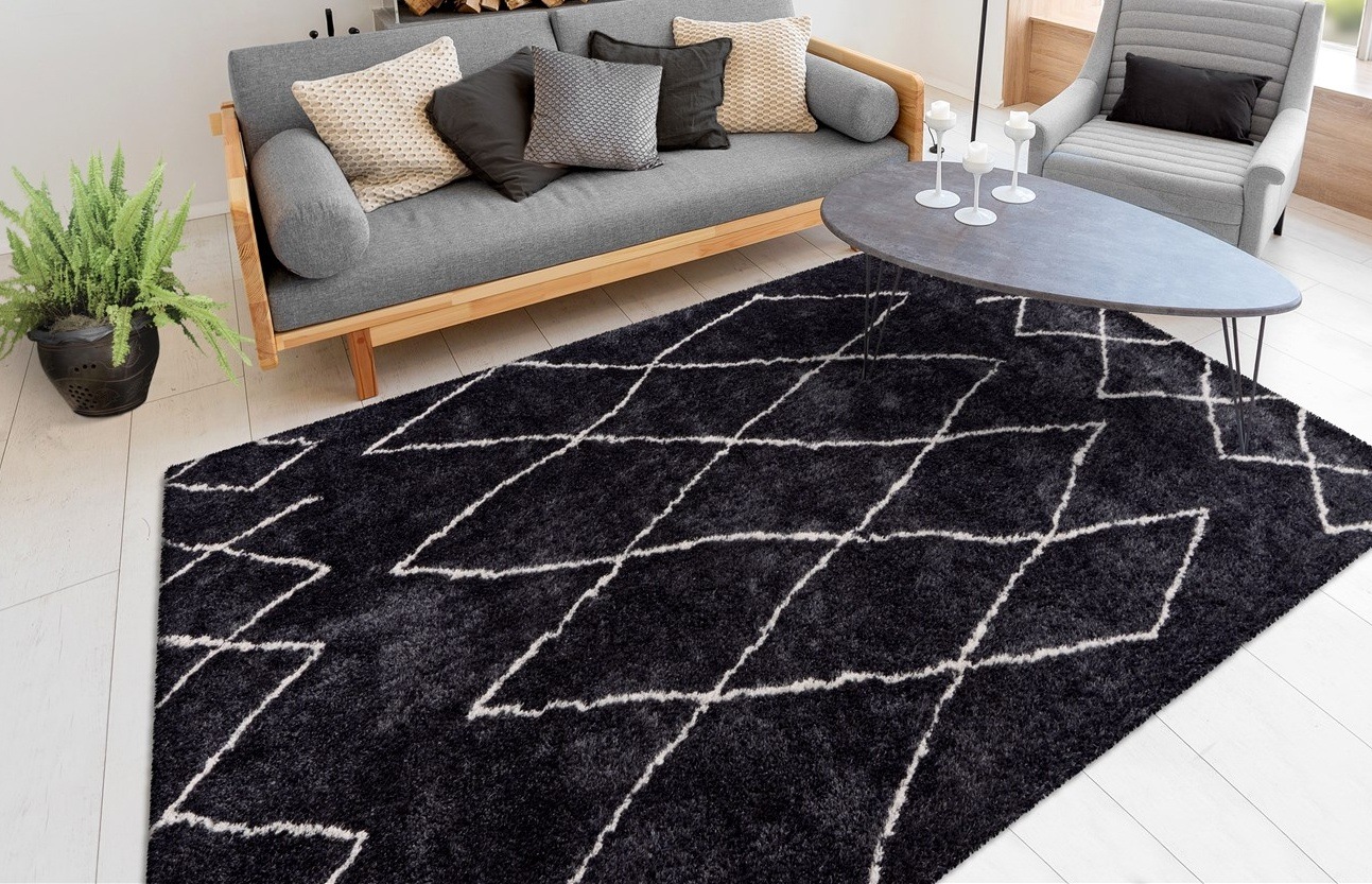 my home Hochflor-Teppich »Bella«, rechteckig, 27 mm Höhe, Retro, Wohnzimmer günstig online kaufen