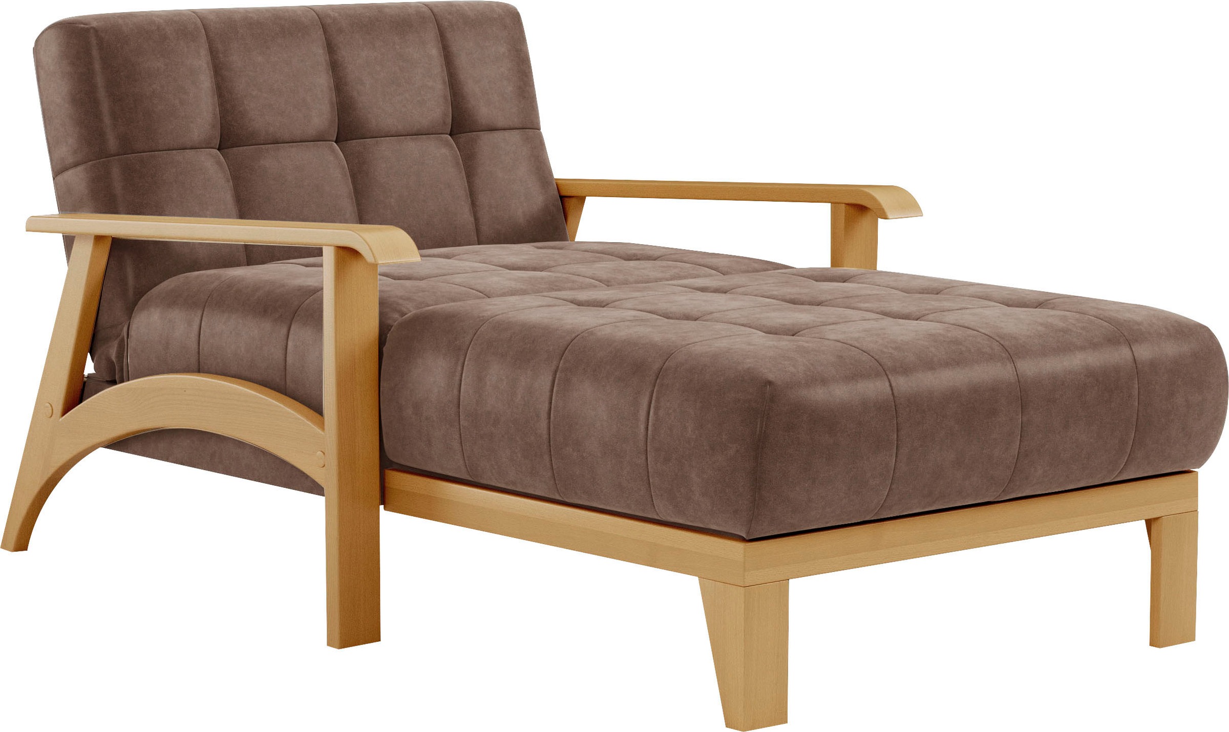 sit&more Recamiere »Billund«, Armlehnen aus eichefarbigem Buchenholz, verschiedene Bezüge und Farben