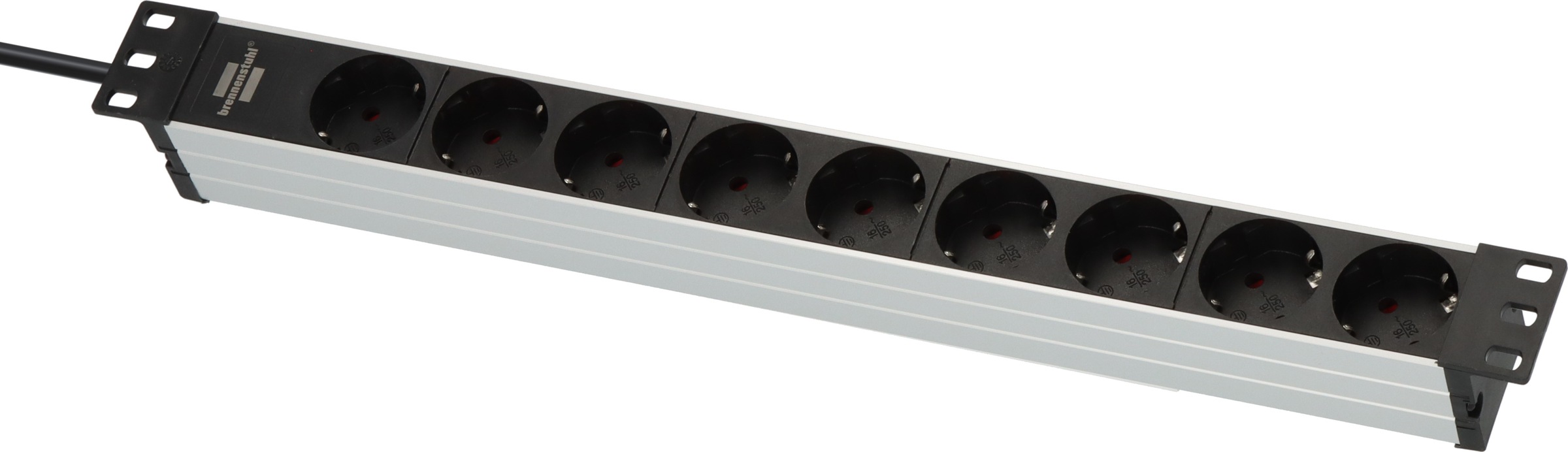 Brennenstuhl Steckdosenleiste »Alu-Line 19"«, 9-fach, (Kabellänge 2 m)