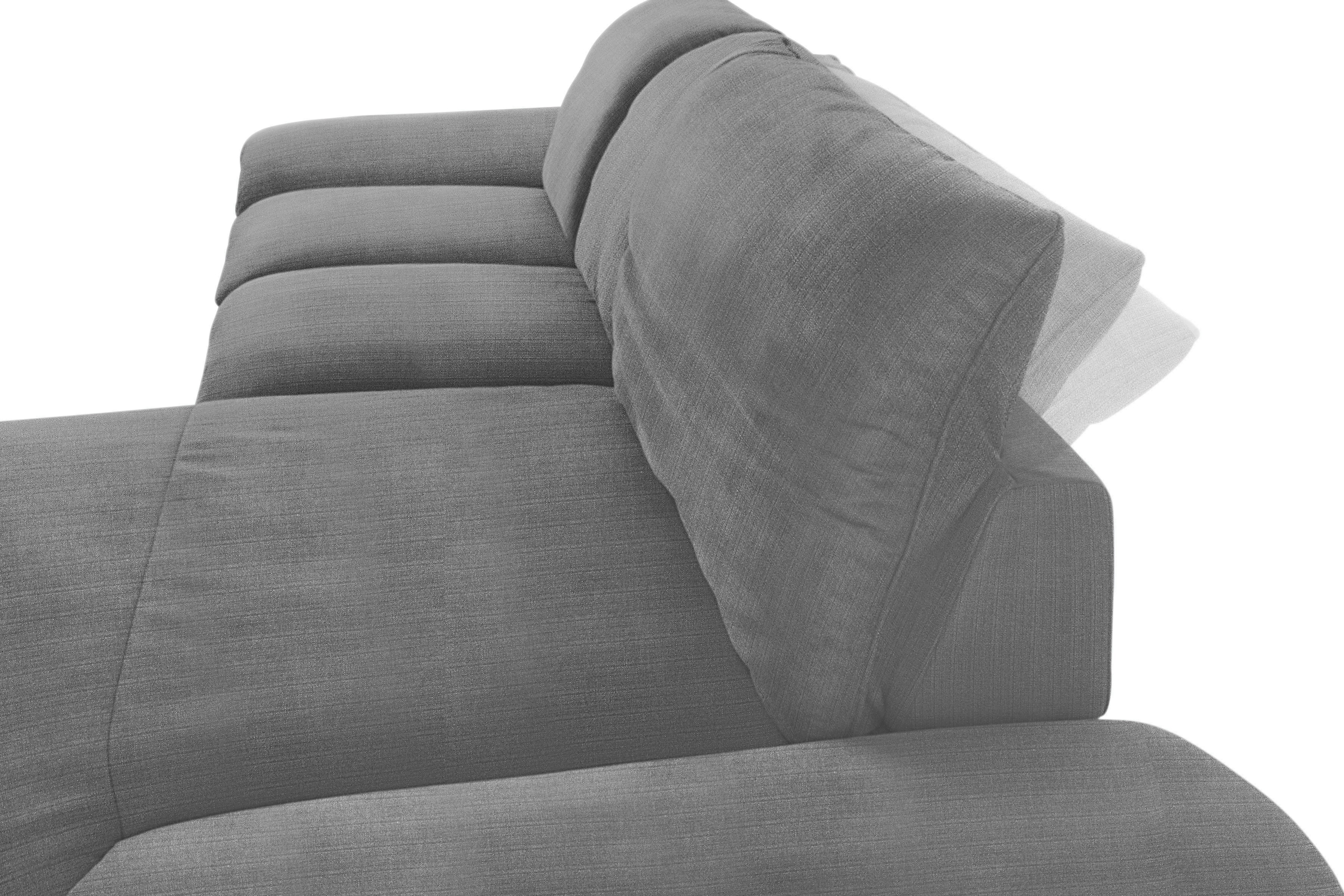 W.SCHILLIG Ecksofa »enjoy&MORE, Designsofa, elegant und bequem, L-Form«, mit Sitztiefenverstellung, Füße silber matt, Breite 310 cm