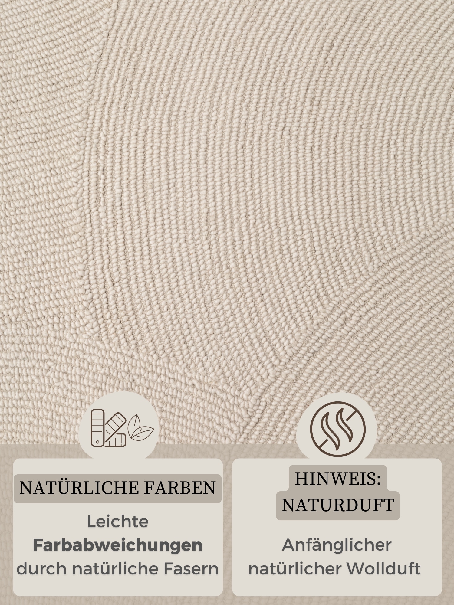 HANSE Home Wollteppich »Eleni«, rechteckig, 18 mm Höhe, Handgetuftet, Wolle, Natur, Wohnzimmer, Schlafzimmer, Skandi, Hygge