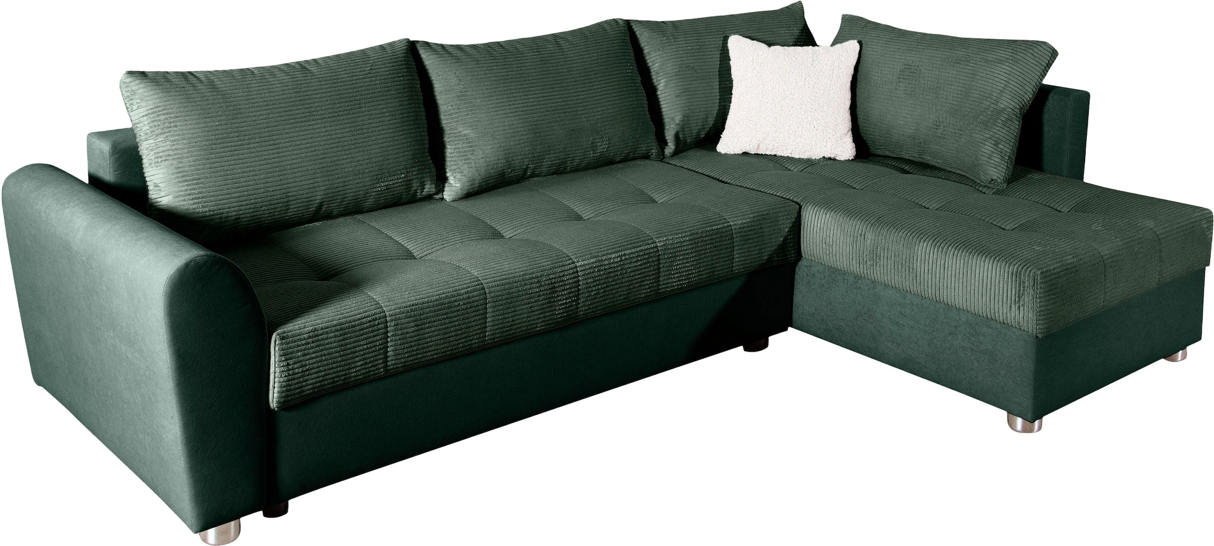 COLLECTION AB Ecksofa, Ecksofa,Bettfunktion,Bettkasten,Bonnelfederkern, Rückenkissen