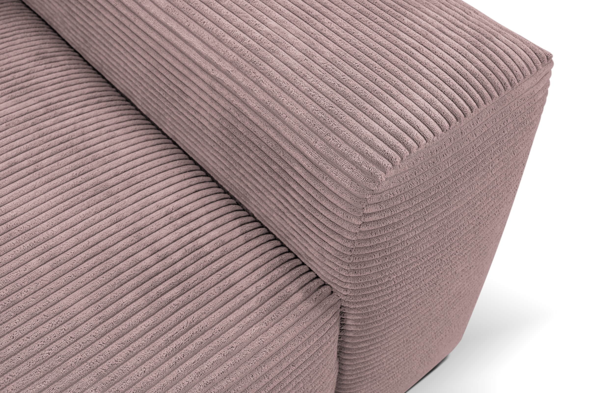 WERK2 Ecksofa »Zeus-L modern und zeitlos, Breite 253cm, bequemes Sofa«, Curvy Trend Ecksofa mit urbaner Optik