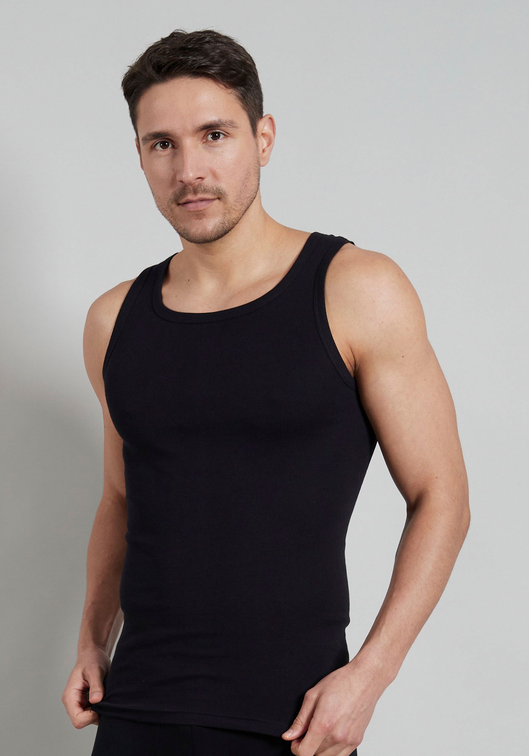 TOM TAILOR Tanktop »Montana«, (2er Pack), Rundhals-Ausschnitt, slim fit