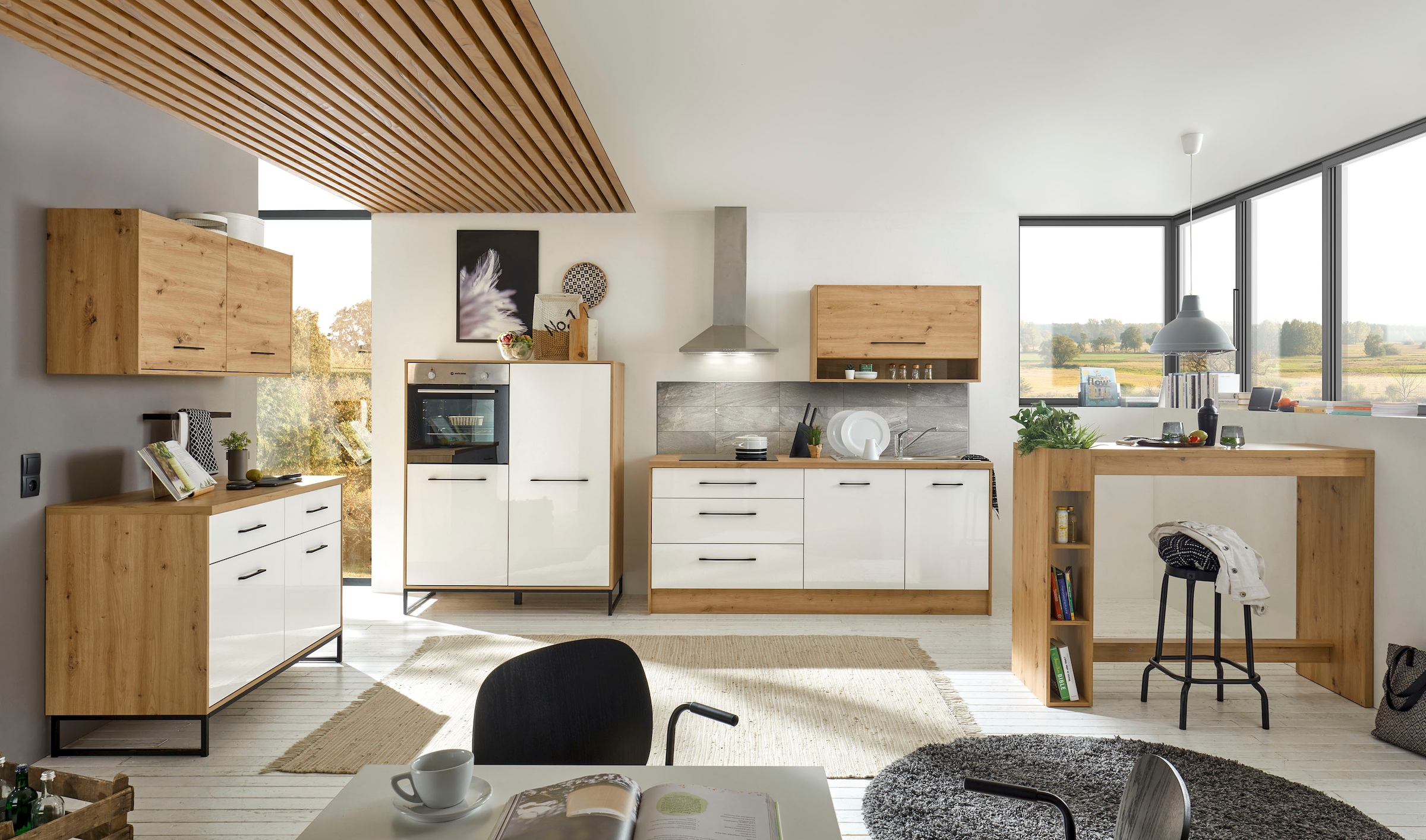 BASIC by Balculina Küche »Seattle« 330 cm breit, wahlweise mit oder ohne E-Geräte