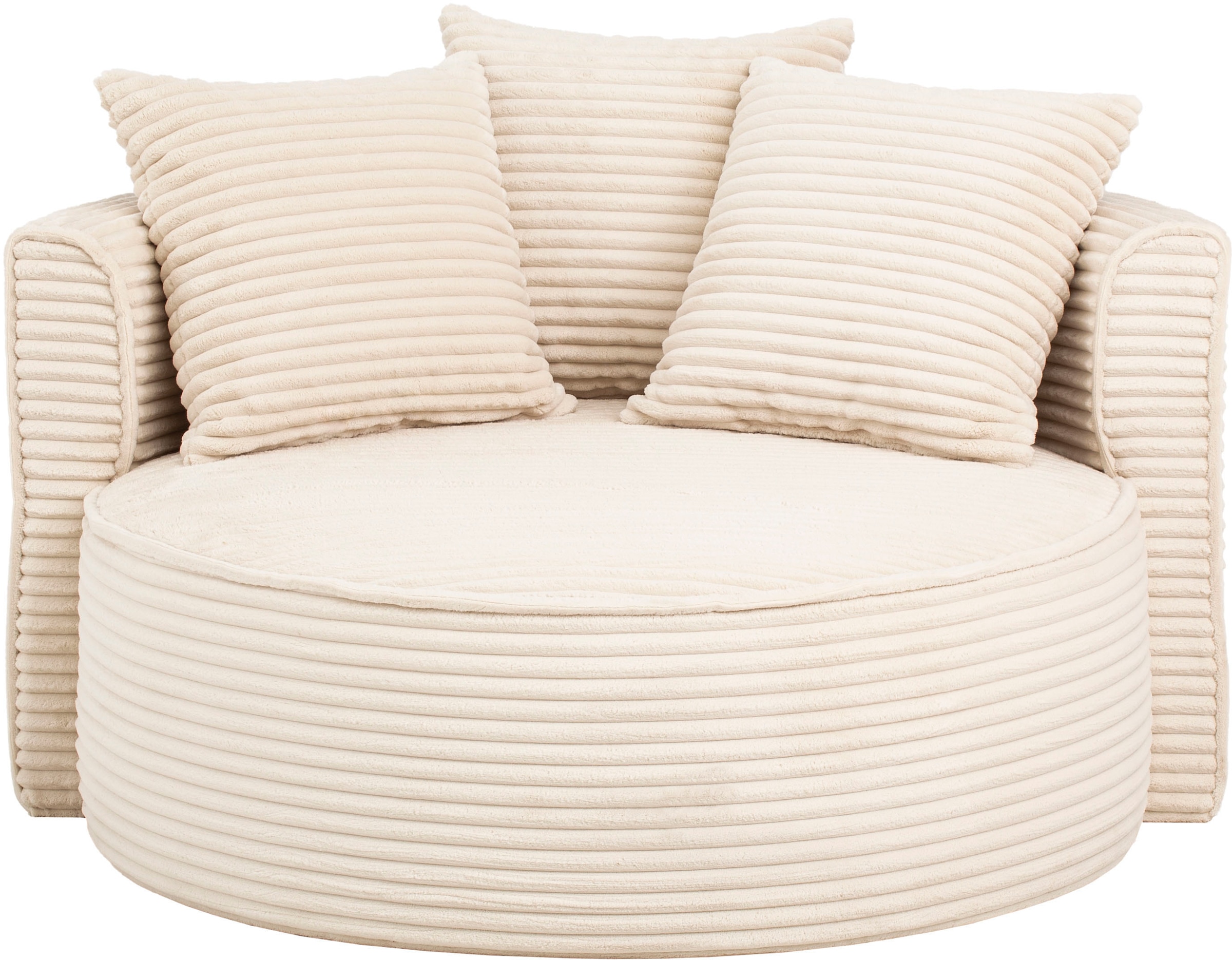 LeGer Home by Lena Gercke XXL-Sessel »Isalie, Lesesessel, Loveseat, inklusive Zierkissen«, extra große Sitzfläche, optional mit Hocker, Cord, Samt, Bouclé