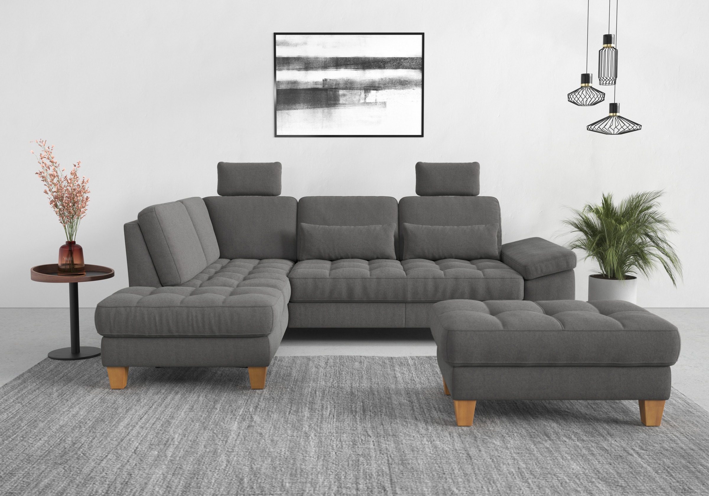 sit&more Ecksofa »Westham L-Form«, mit Ottomane, mit oder ohne Bettfunktion, Bettkasten, Verstellung