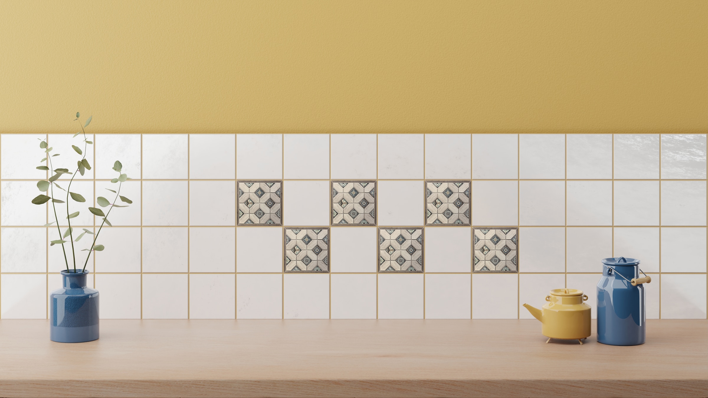 queence Fliesenaufkleber »Vierecke« Stickerfliesen, selbstklebend, Sticker, 12er Set