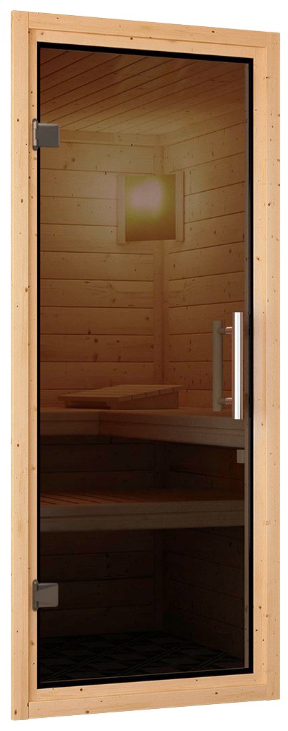 Karibu Sauna »Finja«, 3,6-kW-Plug & Play Ofen mit externer Steuerung