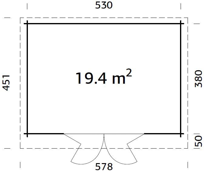 Palmako Gartenhaus »Lea«, (Set), 19,4 m², mit Fußboden im Gartenhaus