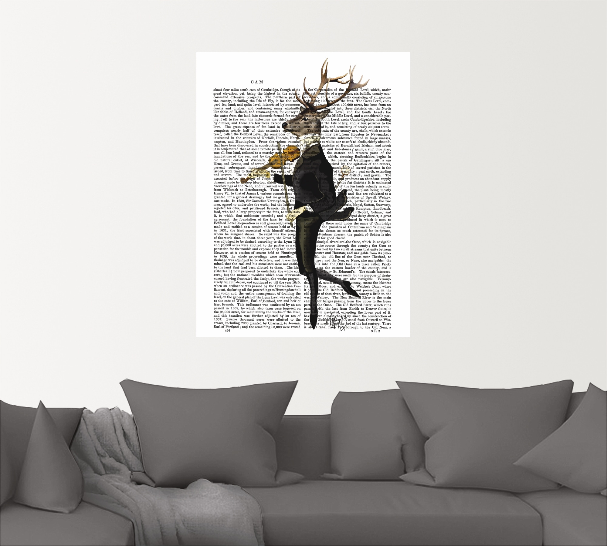 Artland Wandbild »Tanzender Hirsch mit Violine«, Humor, (1 St.), als Leinwandbild, Poster, Wandaufkleber in verschied. Größen