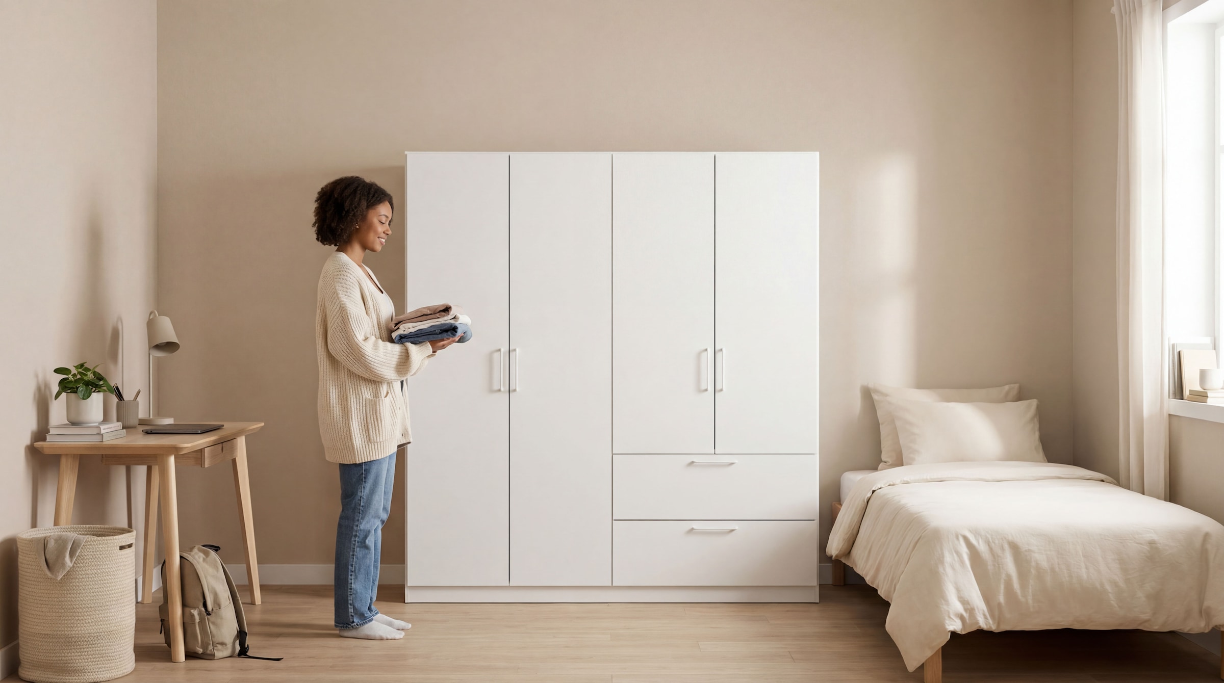 OTTO home Drehtürenschrank »Kleiderschrank Schrank Garderobe Wäscheschrank CHALLENGER« Breiten 181/226 cm, Höhen 197/210 cm,  Metallgriffe in Graumetallic und geräumige Schubladen MADE IN GERMANY