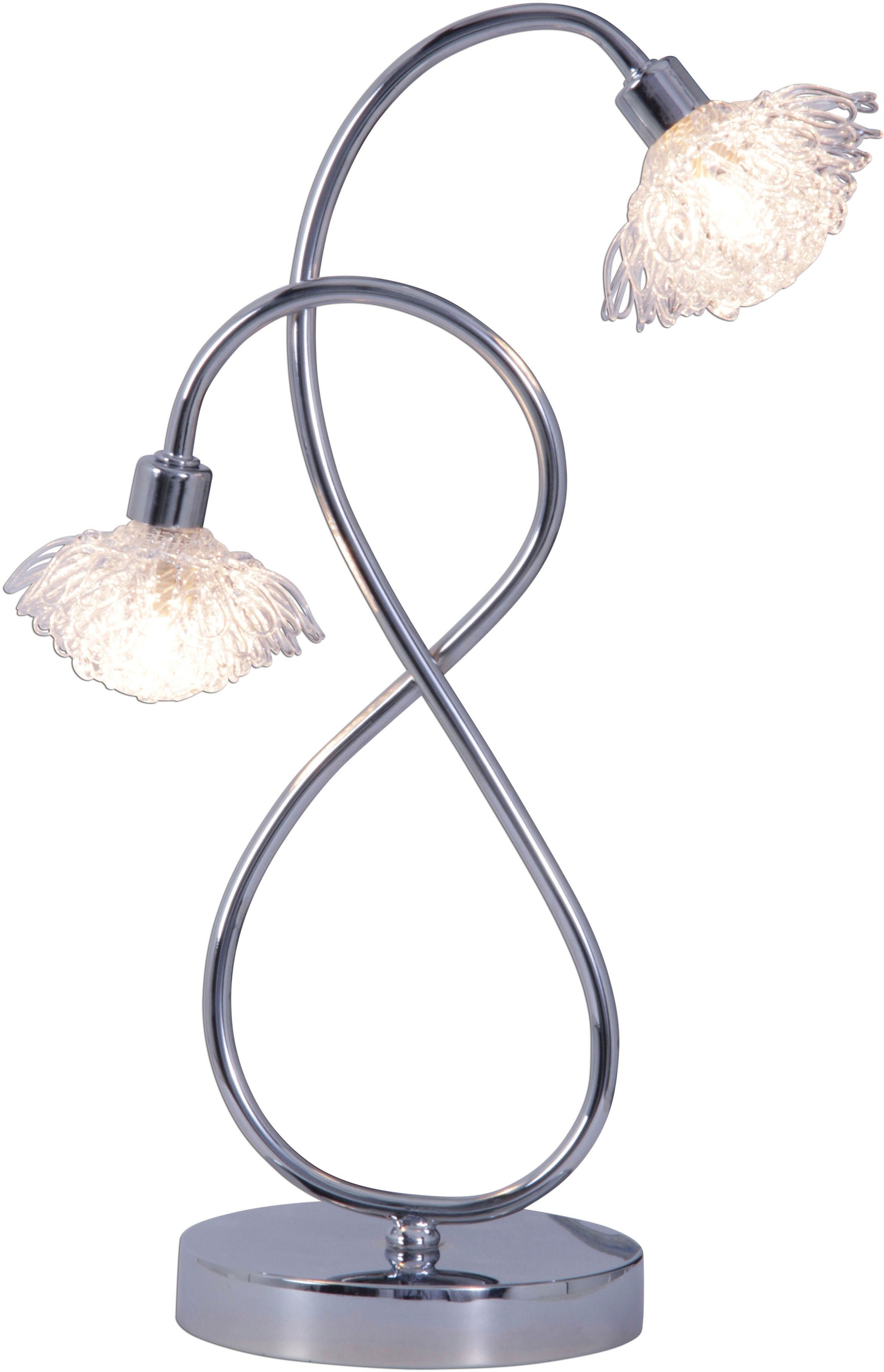 näve LED Tischleuchte »Flower«, 2 flammig, Leuchtmittel G9   LED wechselbar günstig online kaufen