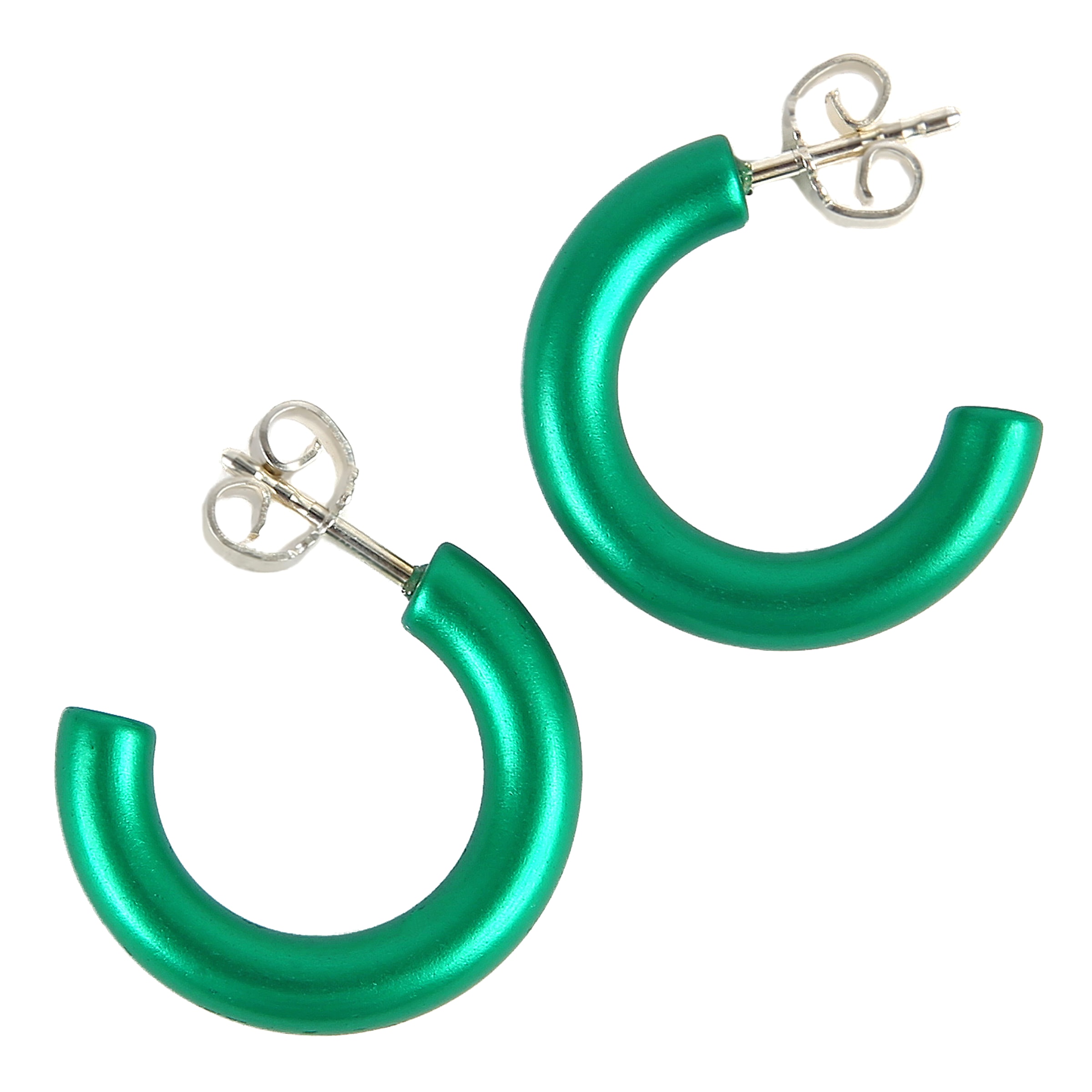 DEMARIE Paar Creolen »eloxiertes Aluminium grün« grün