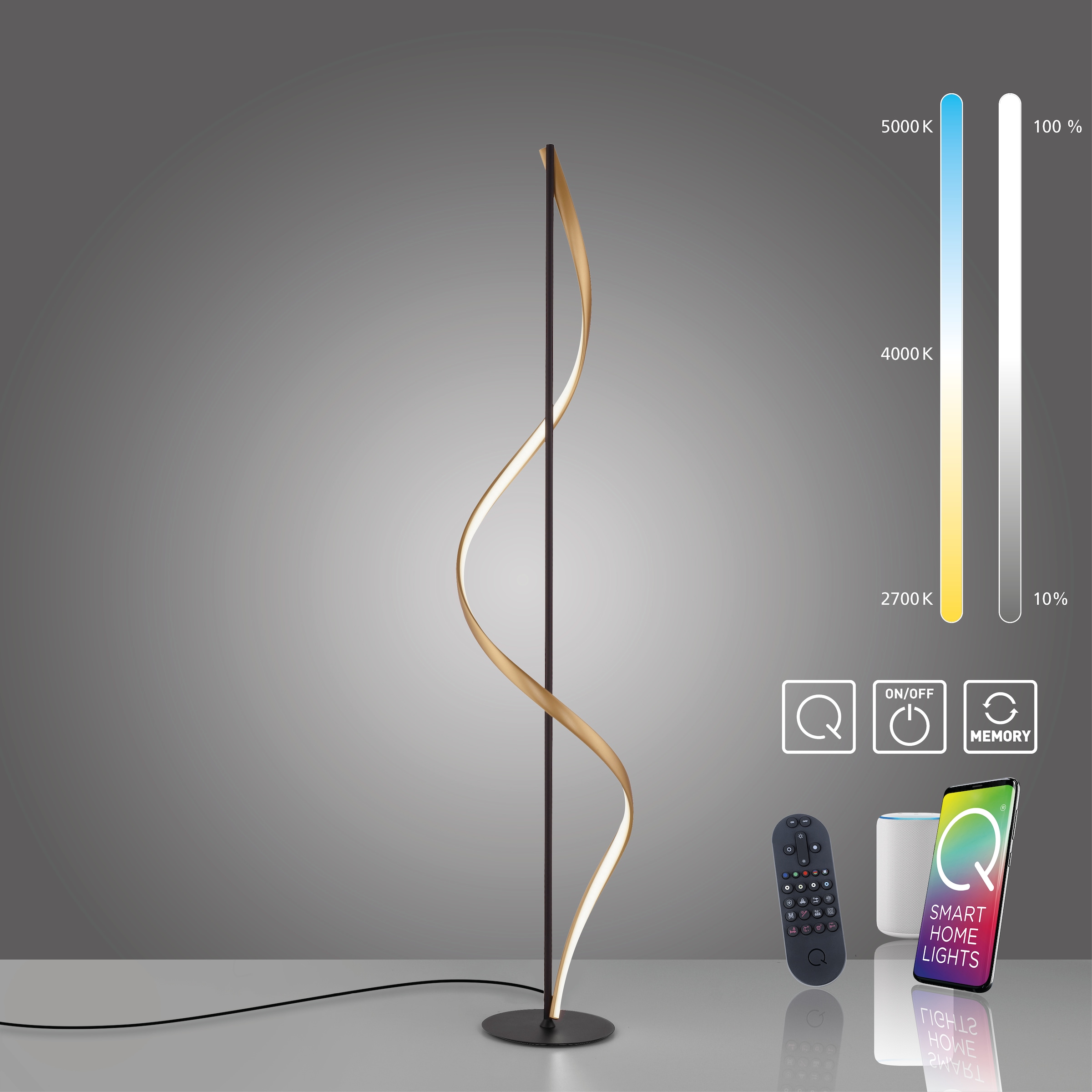 Neuhaus Q SMART HOME LIGHTS LED Stehlampe »Q-SWING« LED-Board 1 Stk. warmweiß - kaltweiß