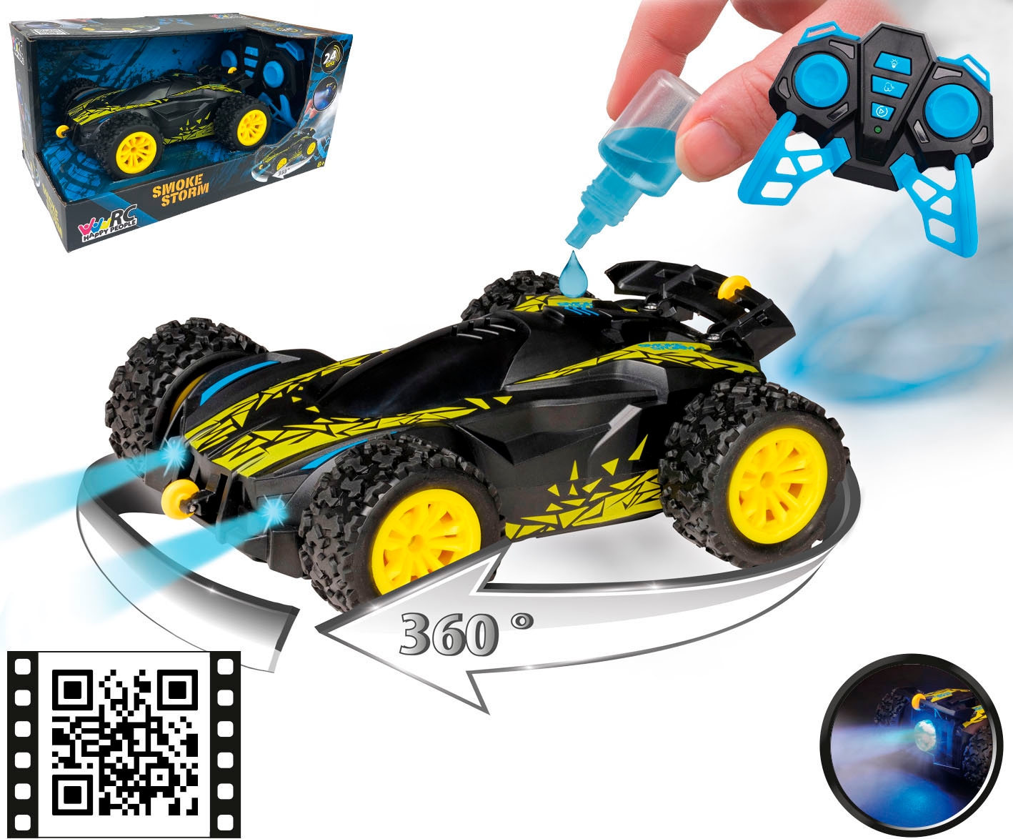 Happy People RC-Auto »Smoke Storm«, mit Licht- und Soundeffekt
