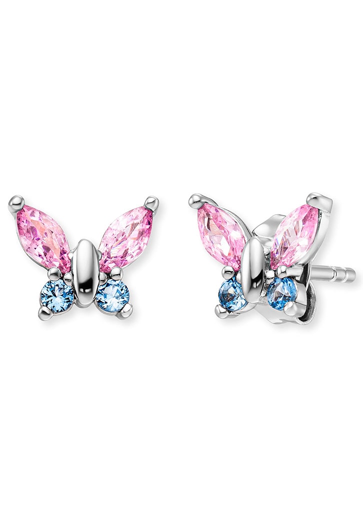 Herzengel Paar Ohrstecker »Schmetterling, HEE-BUTTERFLY1-ZI-ST«, mit Zirkonia (synth.)