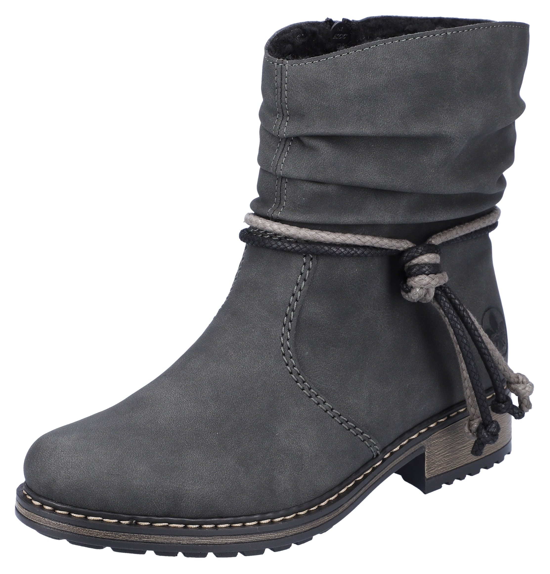 Rieker Winterstiefelette, mit Zierbänder am slouchy Schaft