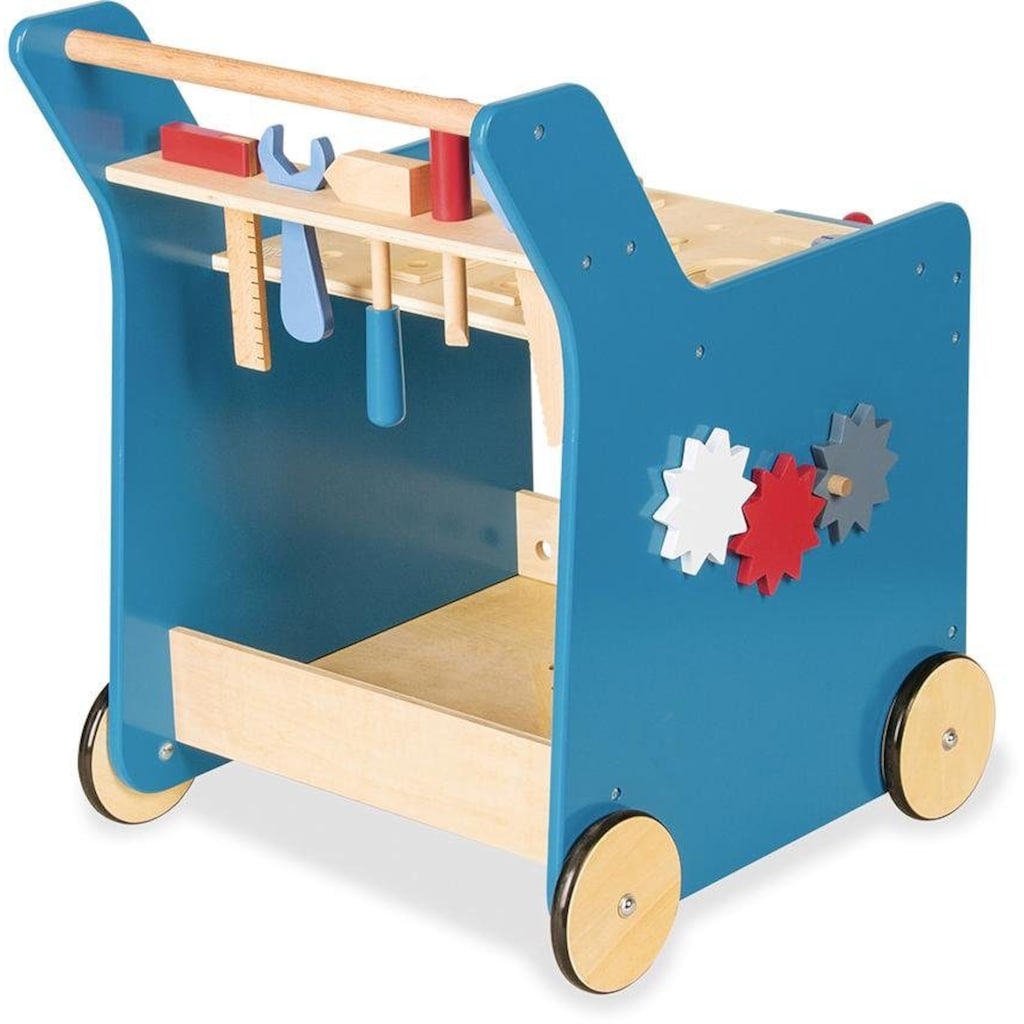 Pinolino® Spielwerkbank »Kalle, blau«, mit 4 Rollen