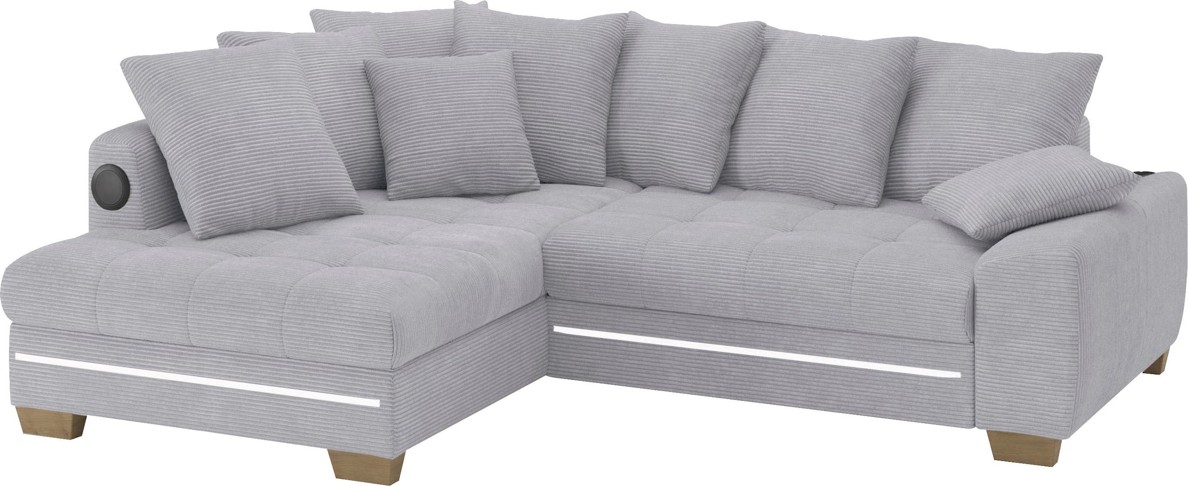 Mr. Couch Ecksofa »Nikita II, L-Form«, mit Kaltschaum, RGB-LED, Soundsystem günstig online kaufen