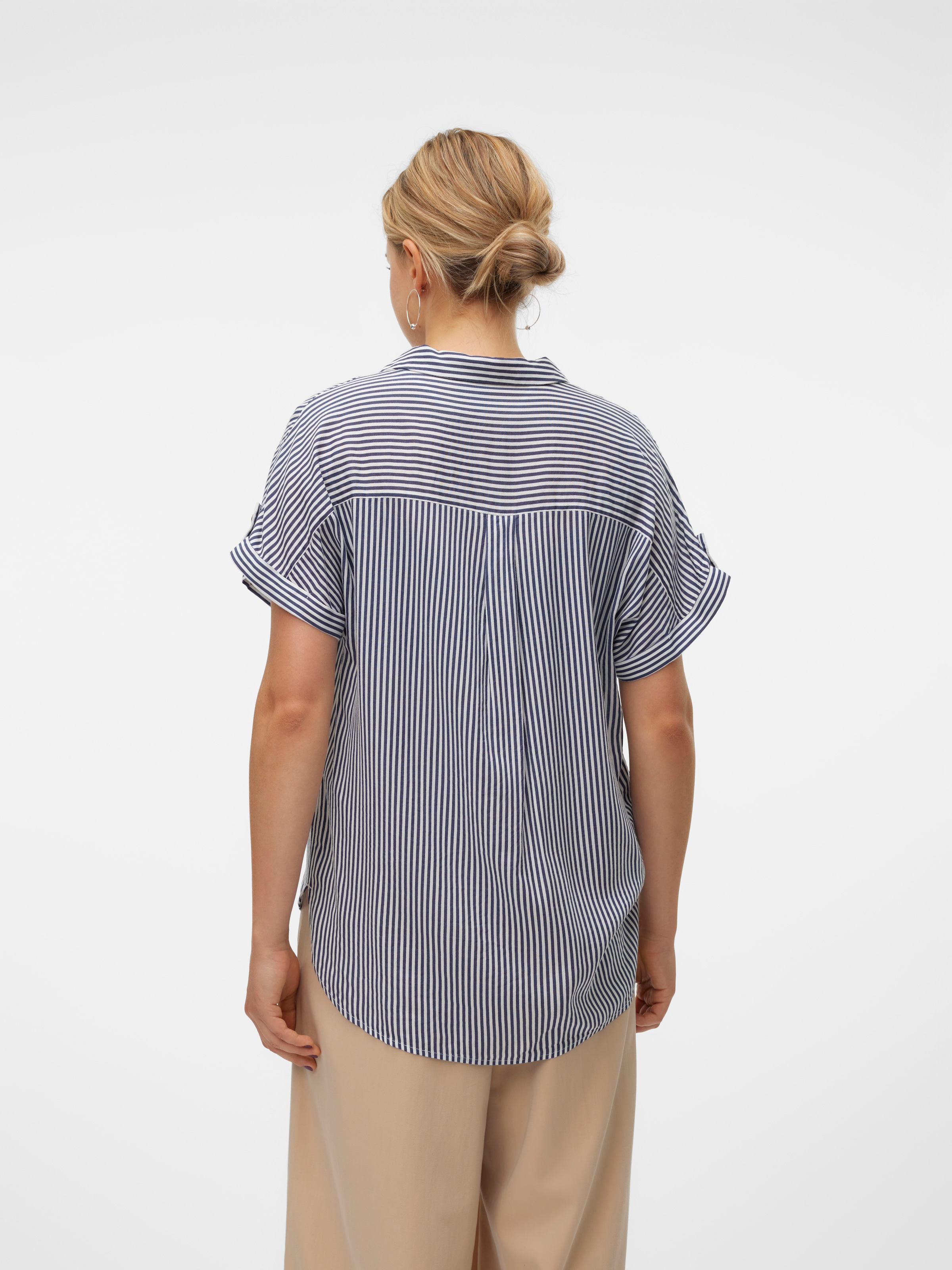 Vero Moda Kurzarmbluse »VMBUMPY S/S SHIRT WVN GA NOOS« Viskose, regular fit