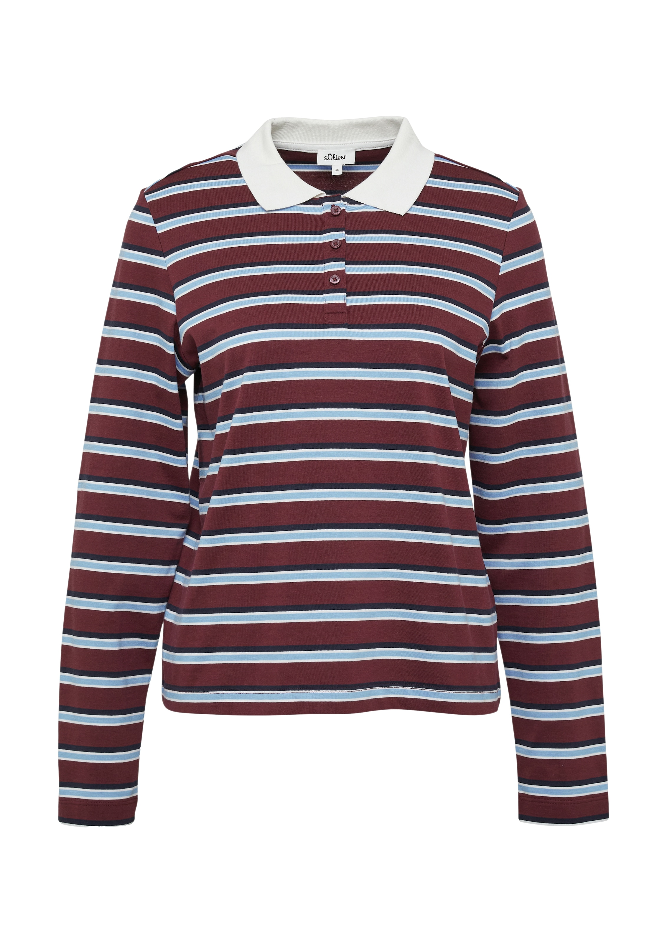 s.Oliver Poloshirt, Langarm, mit Streifen