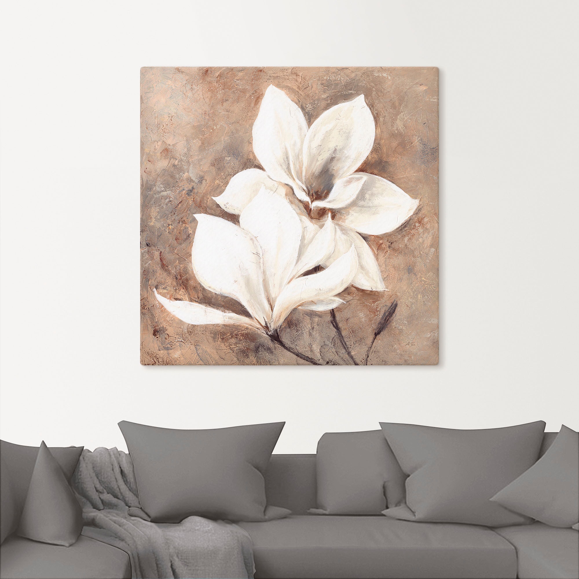 Artland Leinwandbild »Klassische Magnolien« Blumen 1 Stk. tlg. auf Holzrahmen gespannt