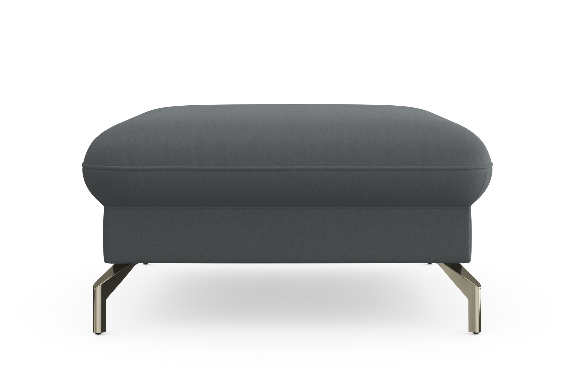 sit&more Hocker »Fashion«, inklusive Federkern, mit satinierten Nickelfüßen