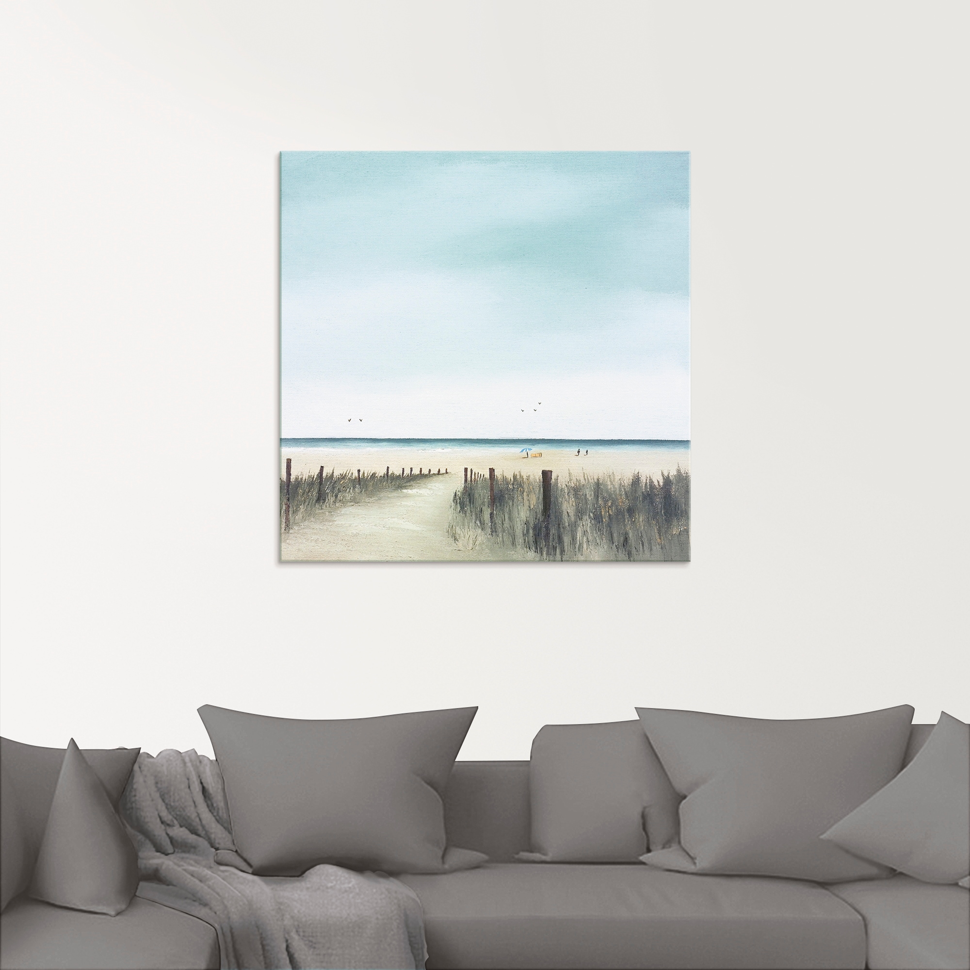 Artland Glasbild »Sonniger Morgen II«, Strand, (1 St.), in verschiedenen Gr günstig online kaufen